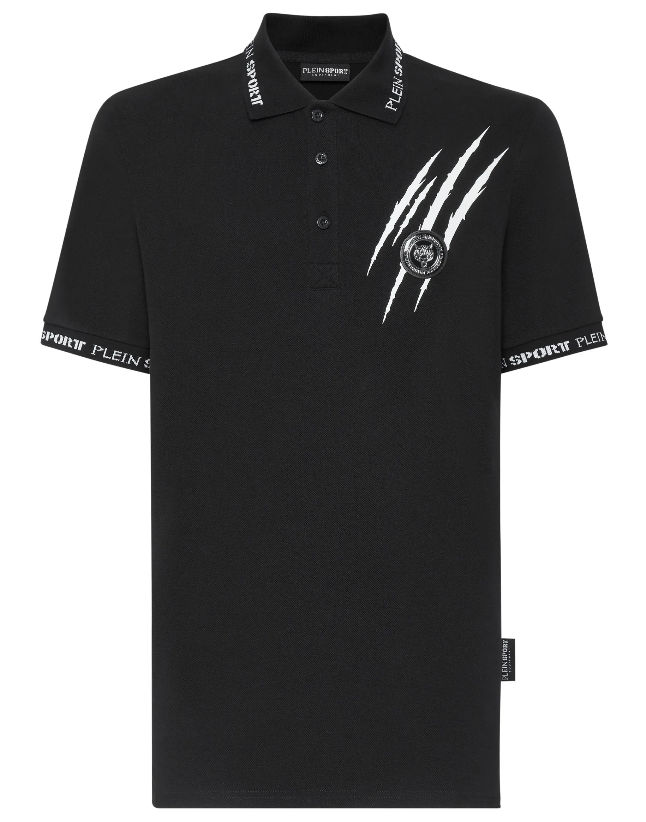 Flash Sale Plein Sport Polo Shirt Ss Scratch Black / White