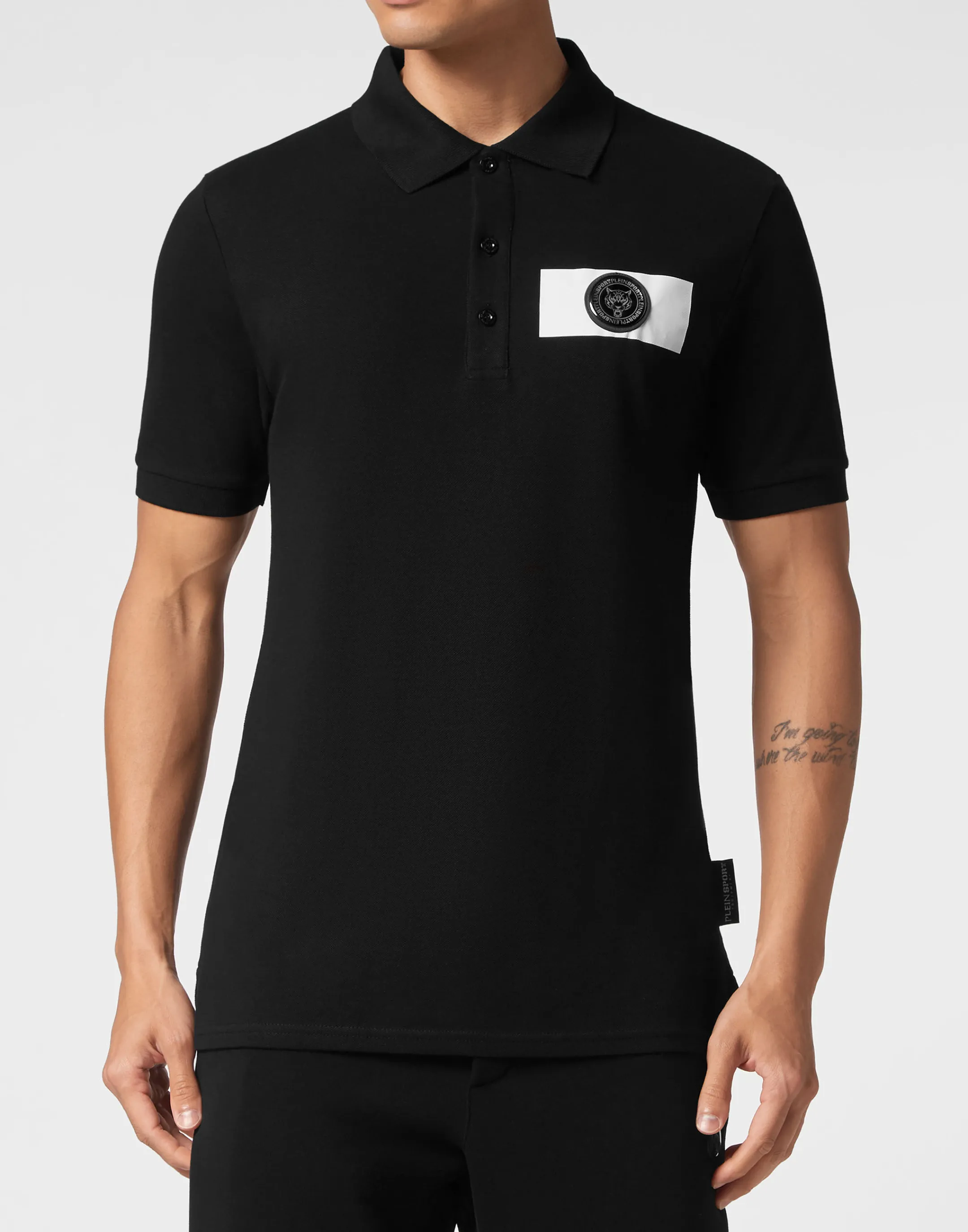 Best Sale Plein Sport Polo Shirt Ss Scratch Black