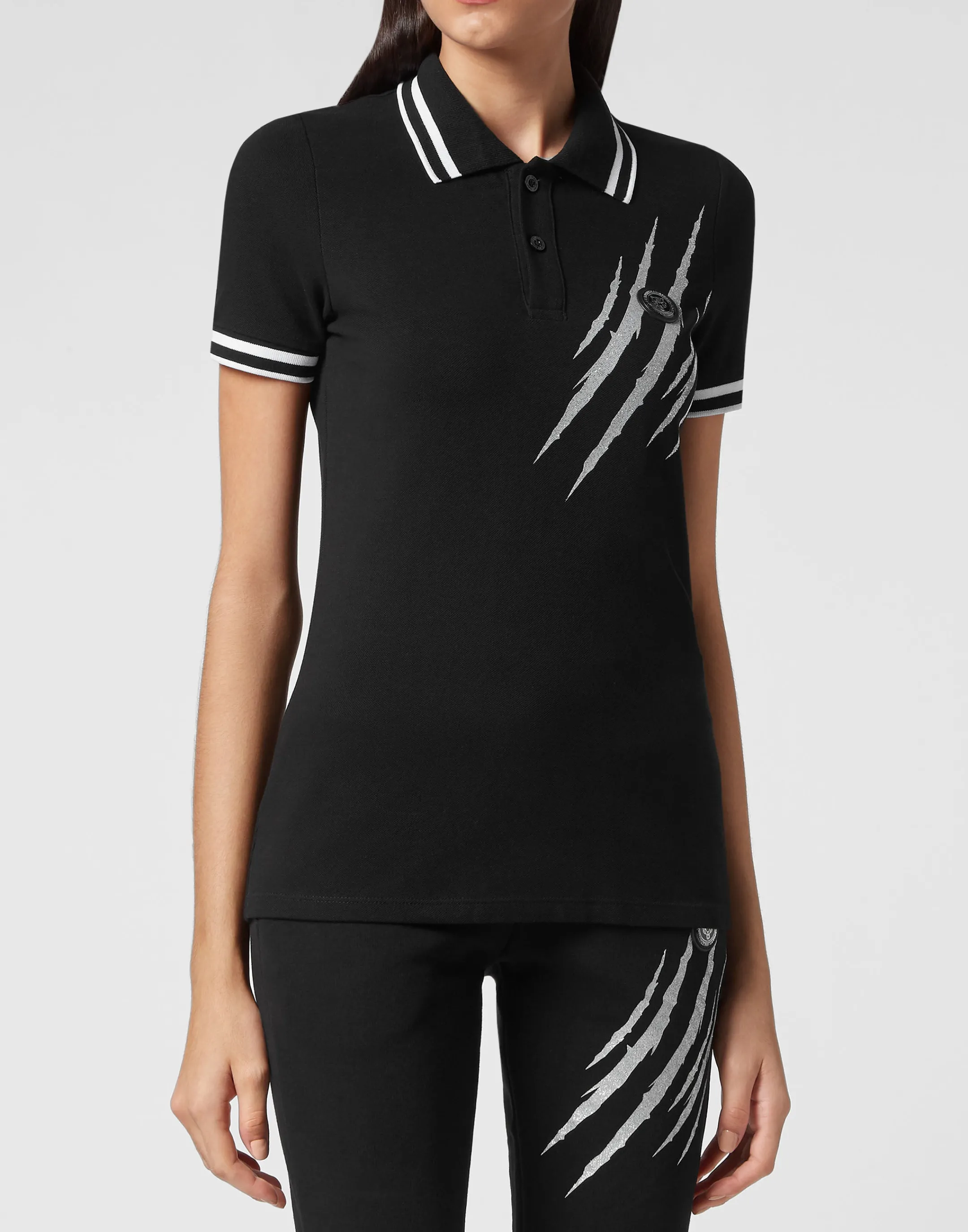 Hot Plein Sport Polo Shirt Ss Scratch Black