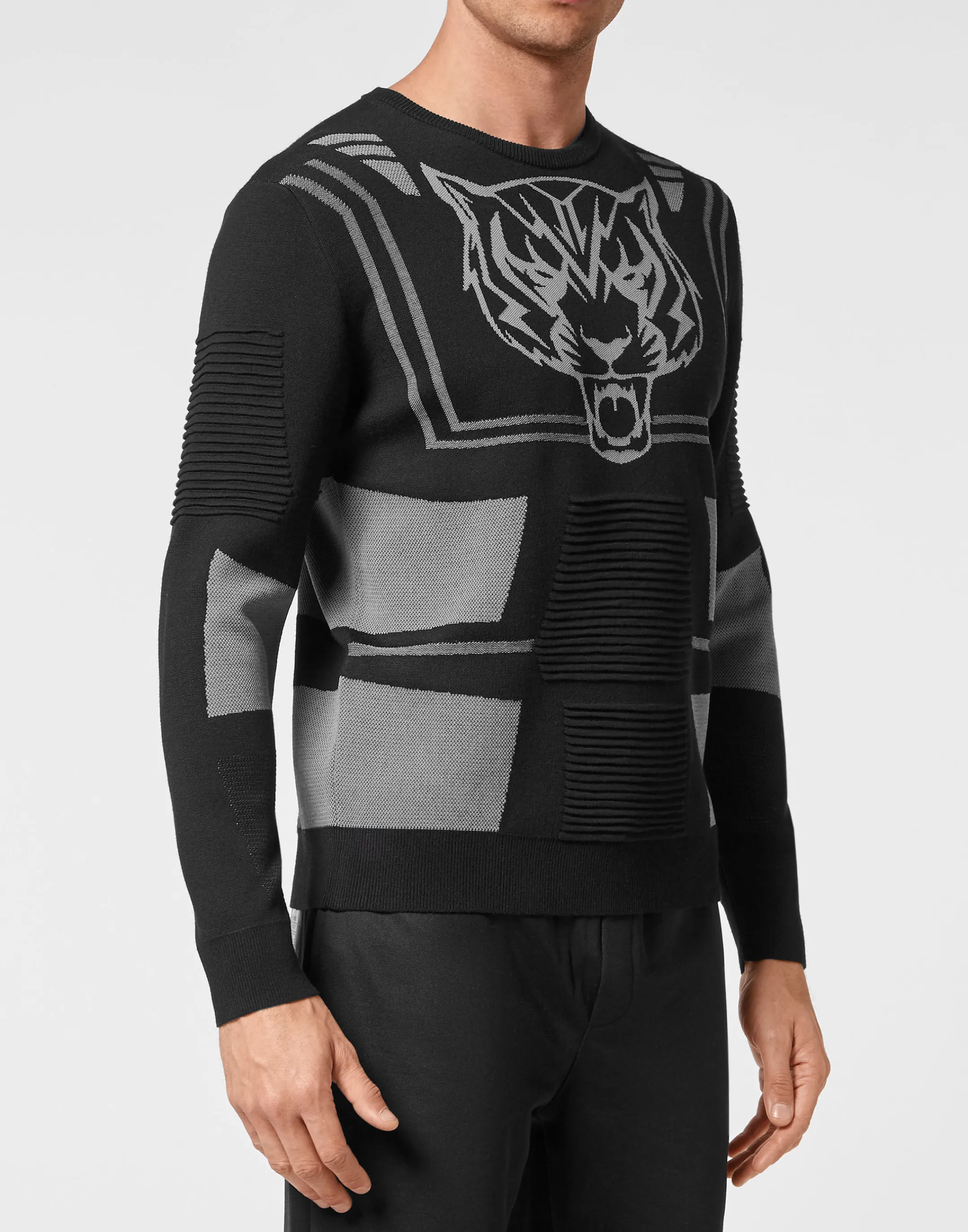 Outlet Plein Sport Pullover Round Neck Ls Black