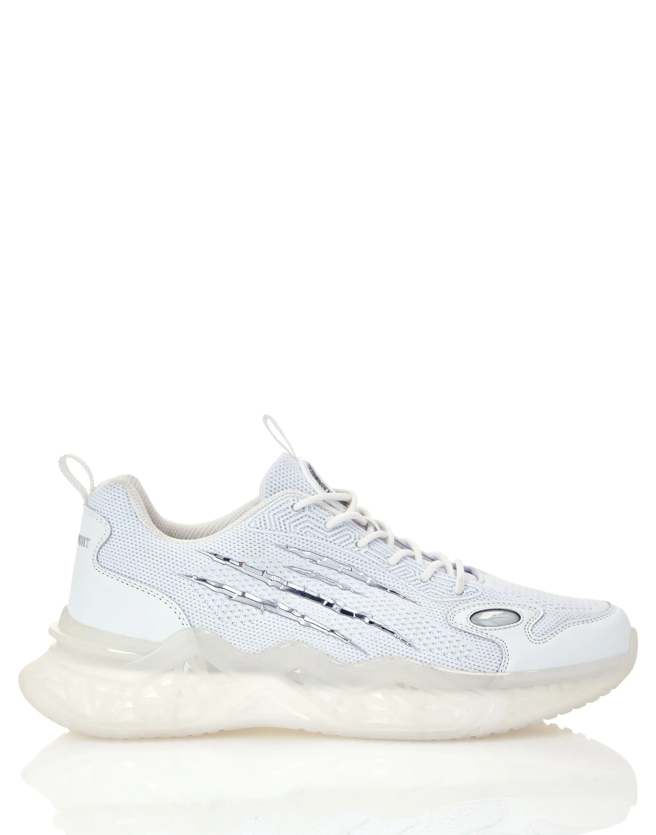 Cheap Plein Sport Runner Tiger Scratch White