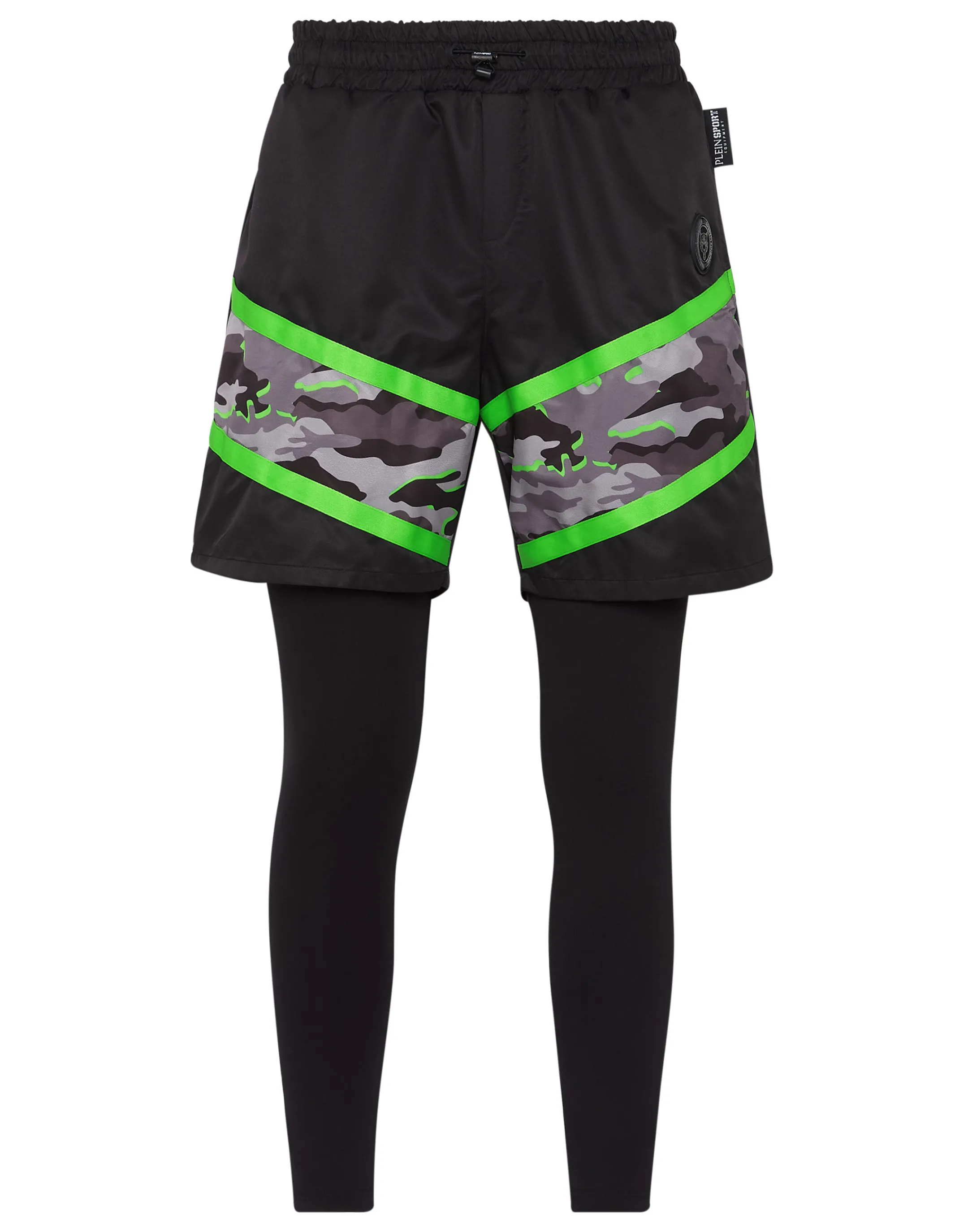 Shop Plein Sport Running Pants Neon Amazon Edition (Camouflage) Black