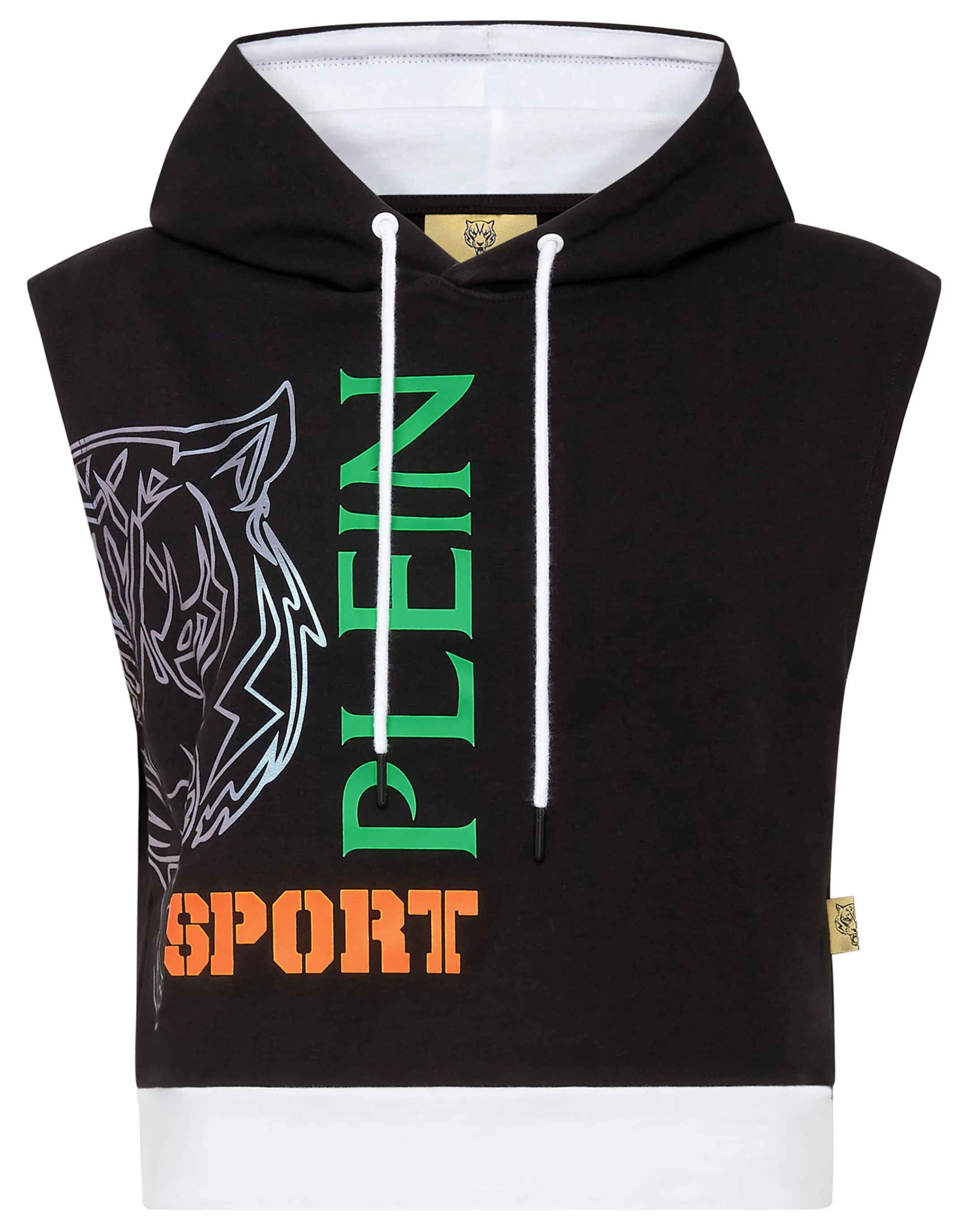 Store Plein Sport Sleeveless Hoodie Sweatshirt Black