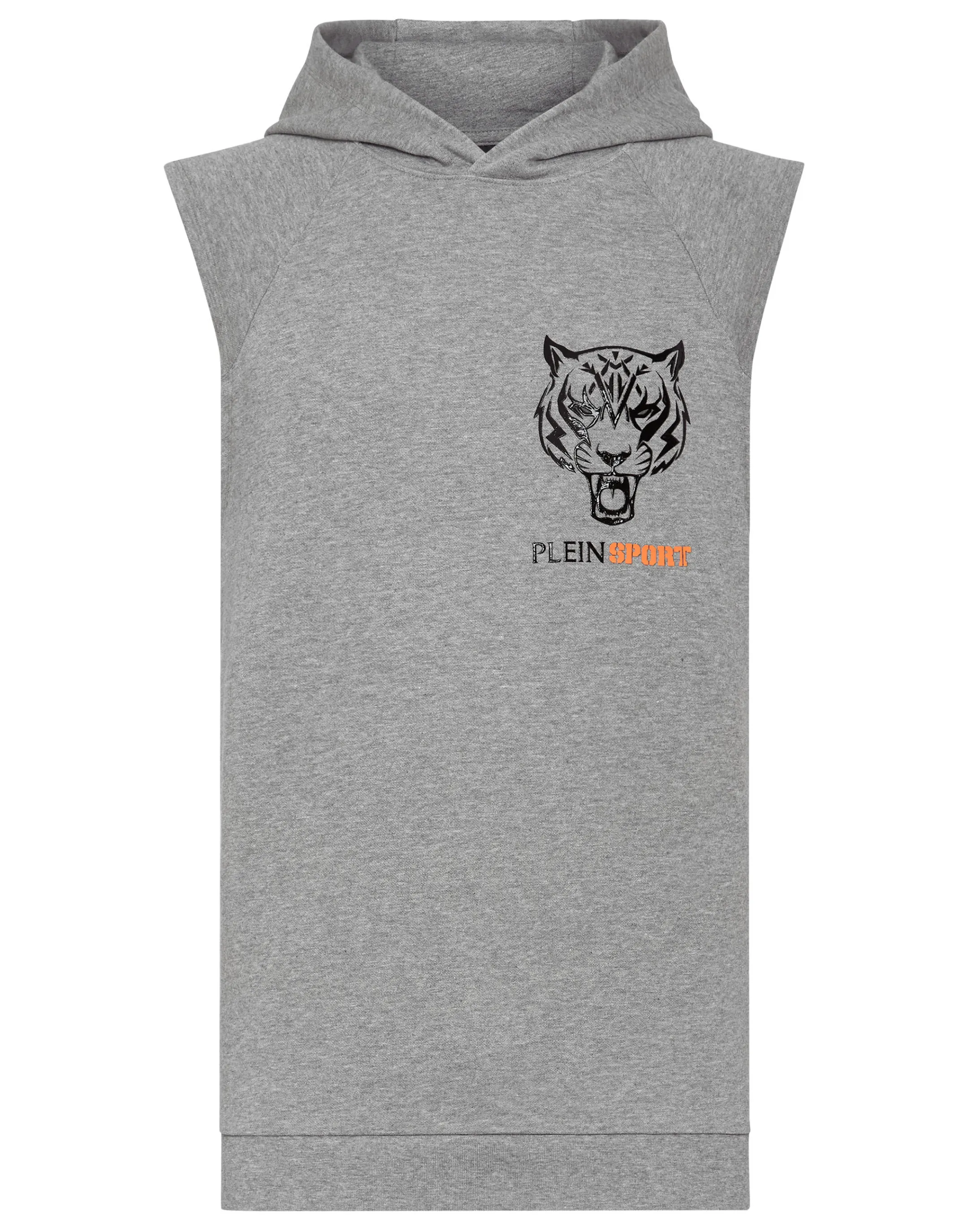 Fashion Plein Sport Sleeveless Hoodie Sweatshirt Grey