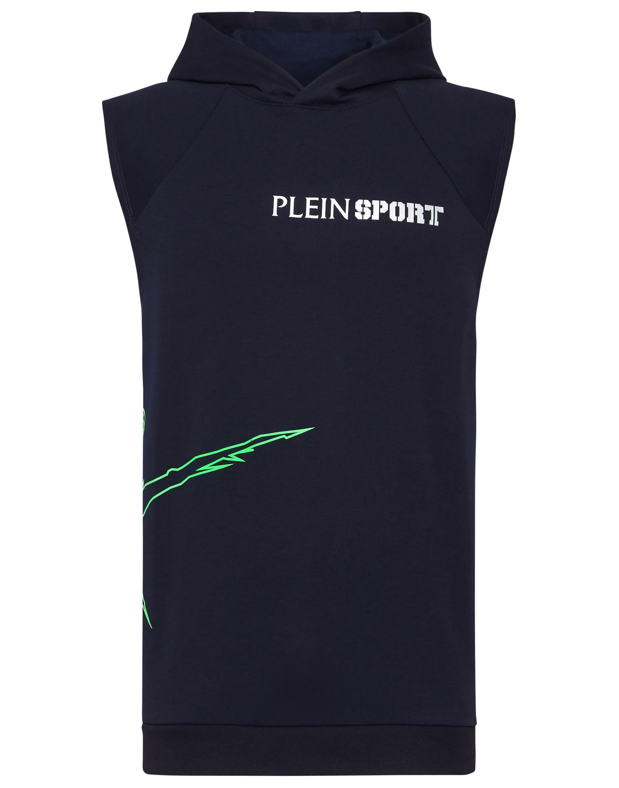 Sale Plein Sport Sleeveless Hoodie Sweatshirt Navy