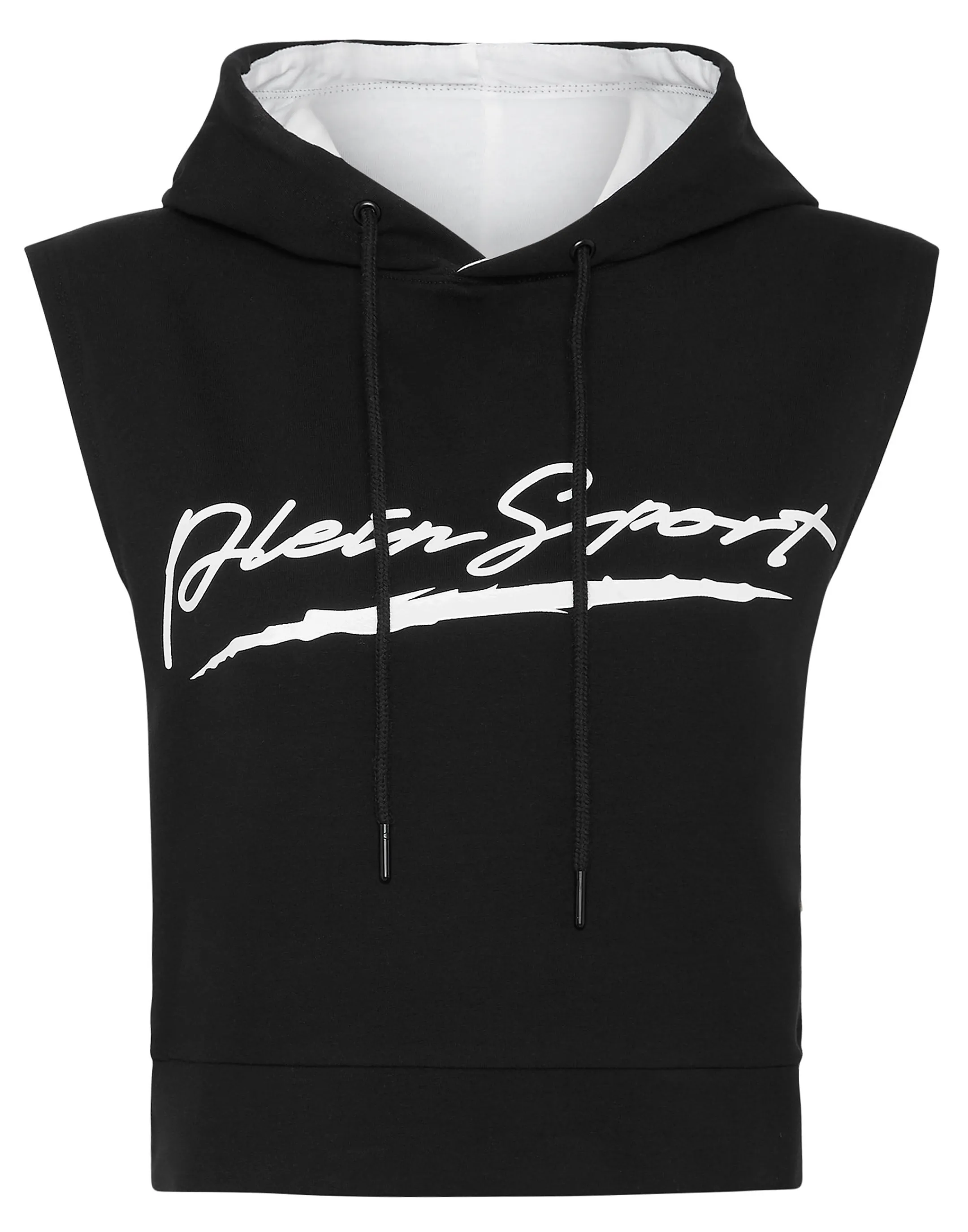 New Plein Sport Sleeveless Hoodie Sweatshirt Black