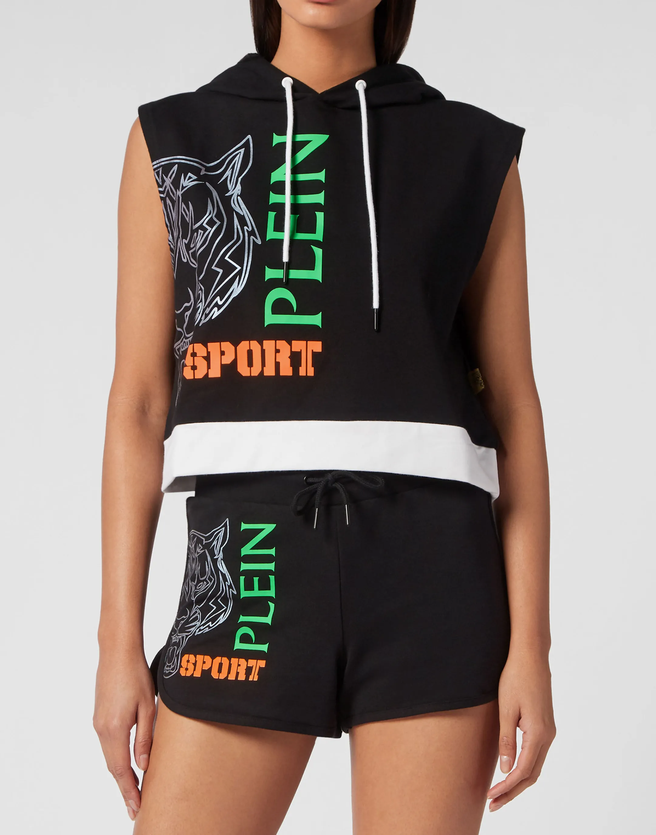 Store Plein Sport Sleeveless Hoodie Sweatshirt Black