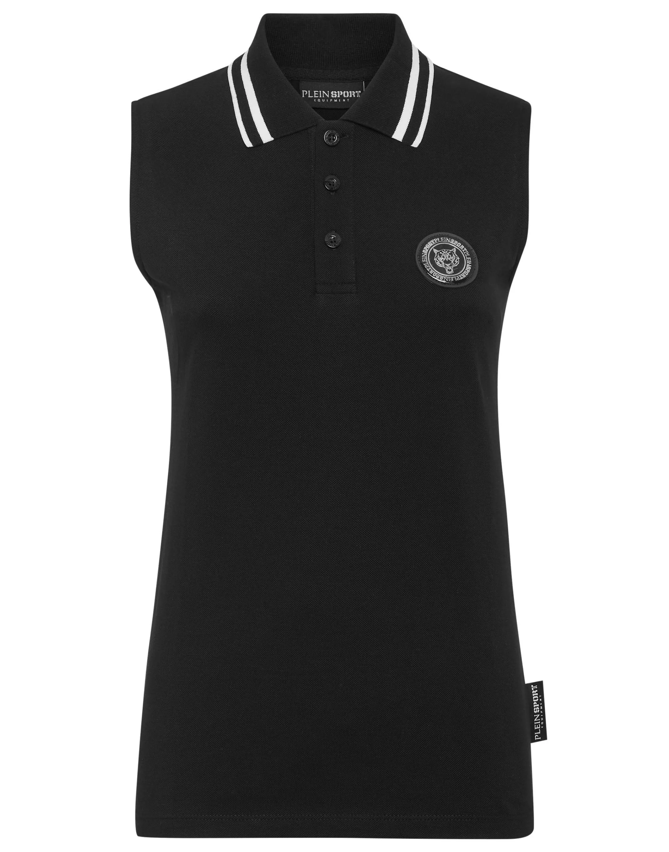 Best Plein Sport Sleeveless Polo Statement Black