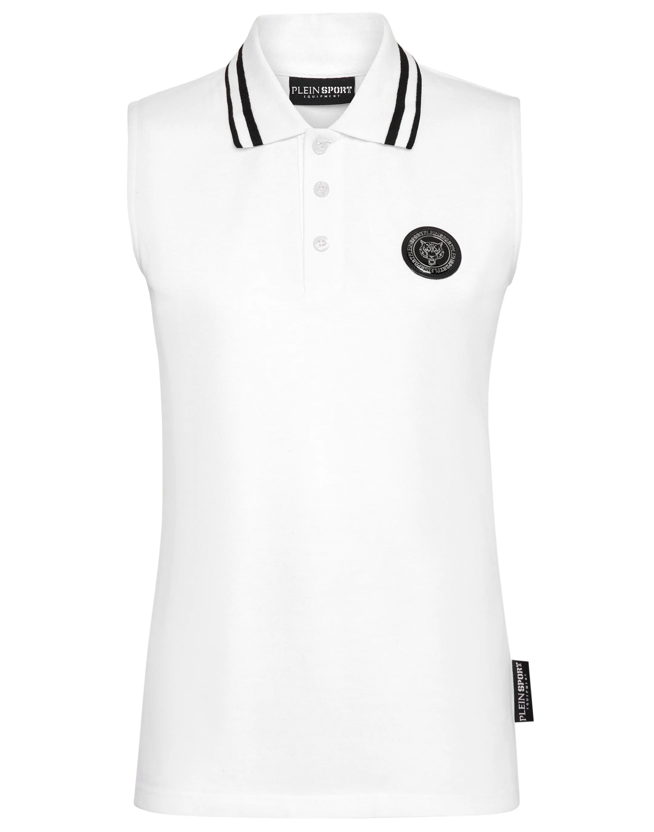 Best Plein Sport Sleeveless Polo Statement White