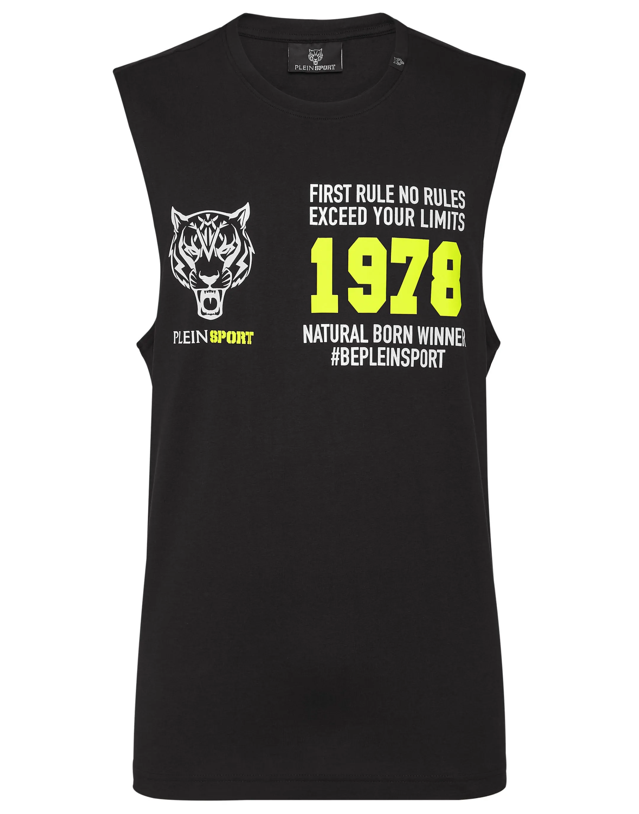 Flash Sale Plein Sport Sleeveless T-Shirt Black / Yellow