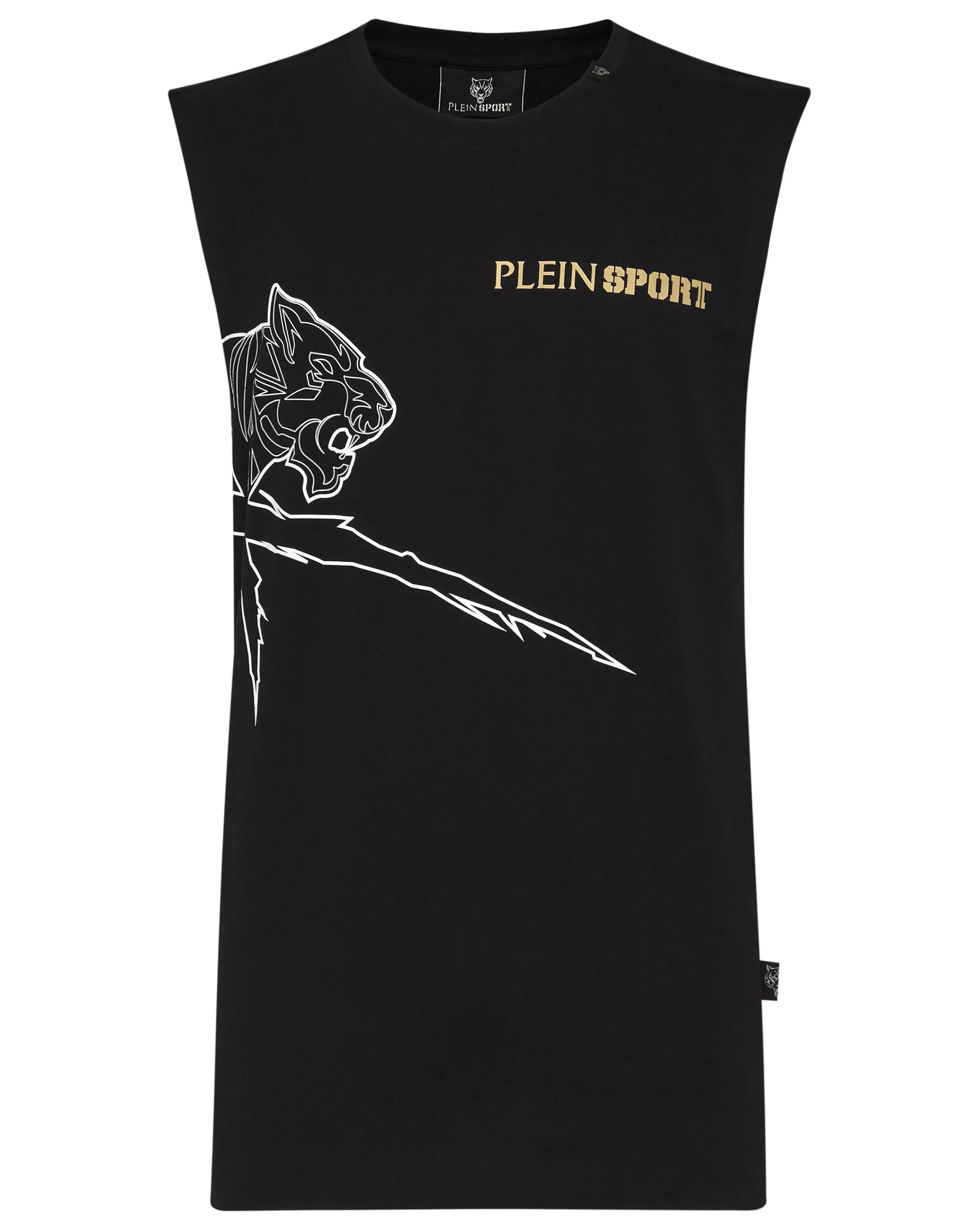 Best Sale Plein Sport Sleeveless T-Shirt Black / Gold