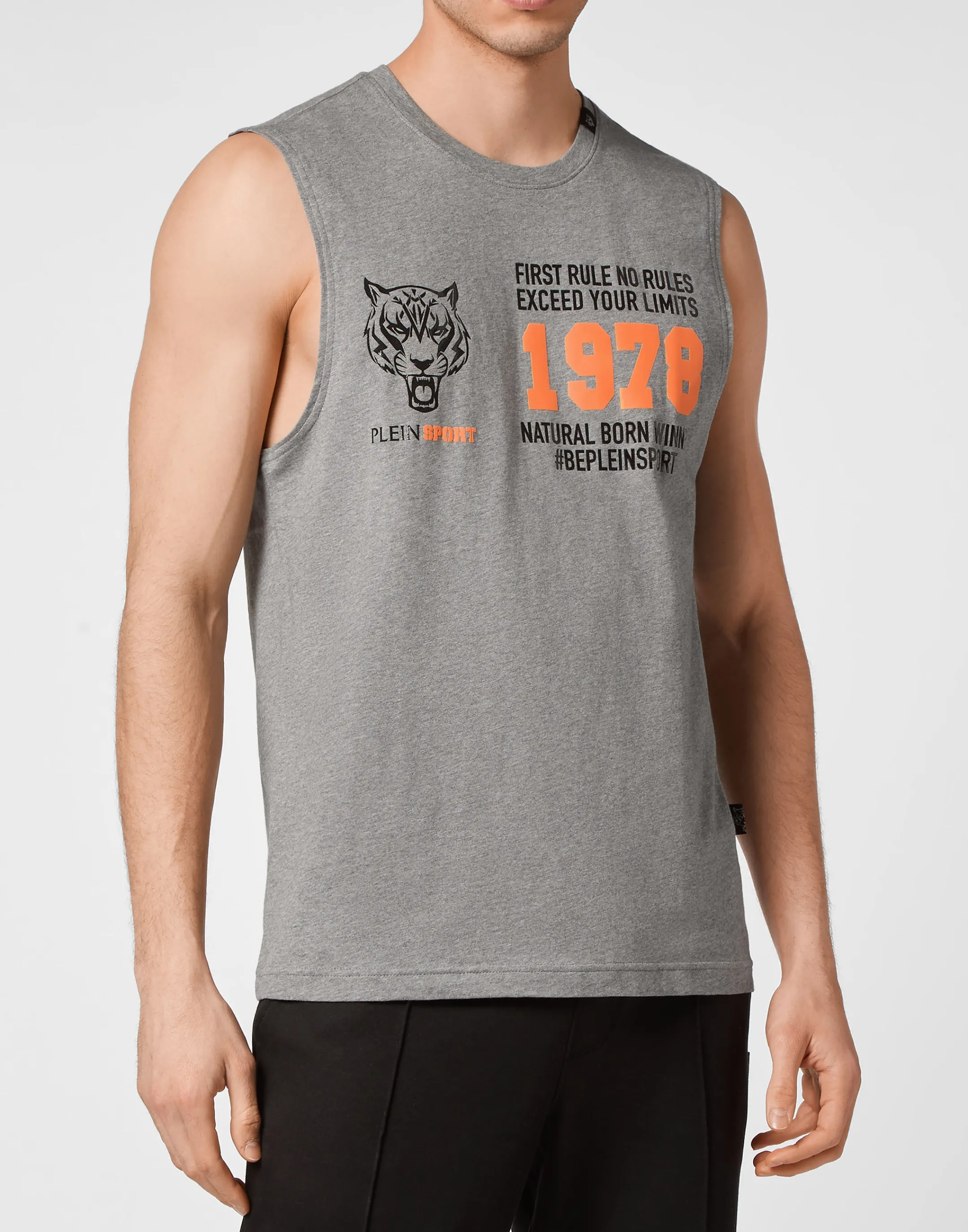 Online Plein Sport Sleeveless T-Shirt Grey