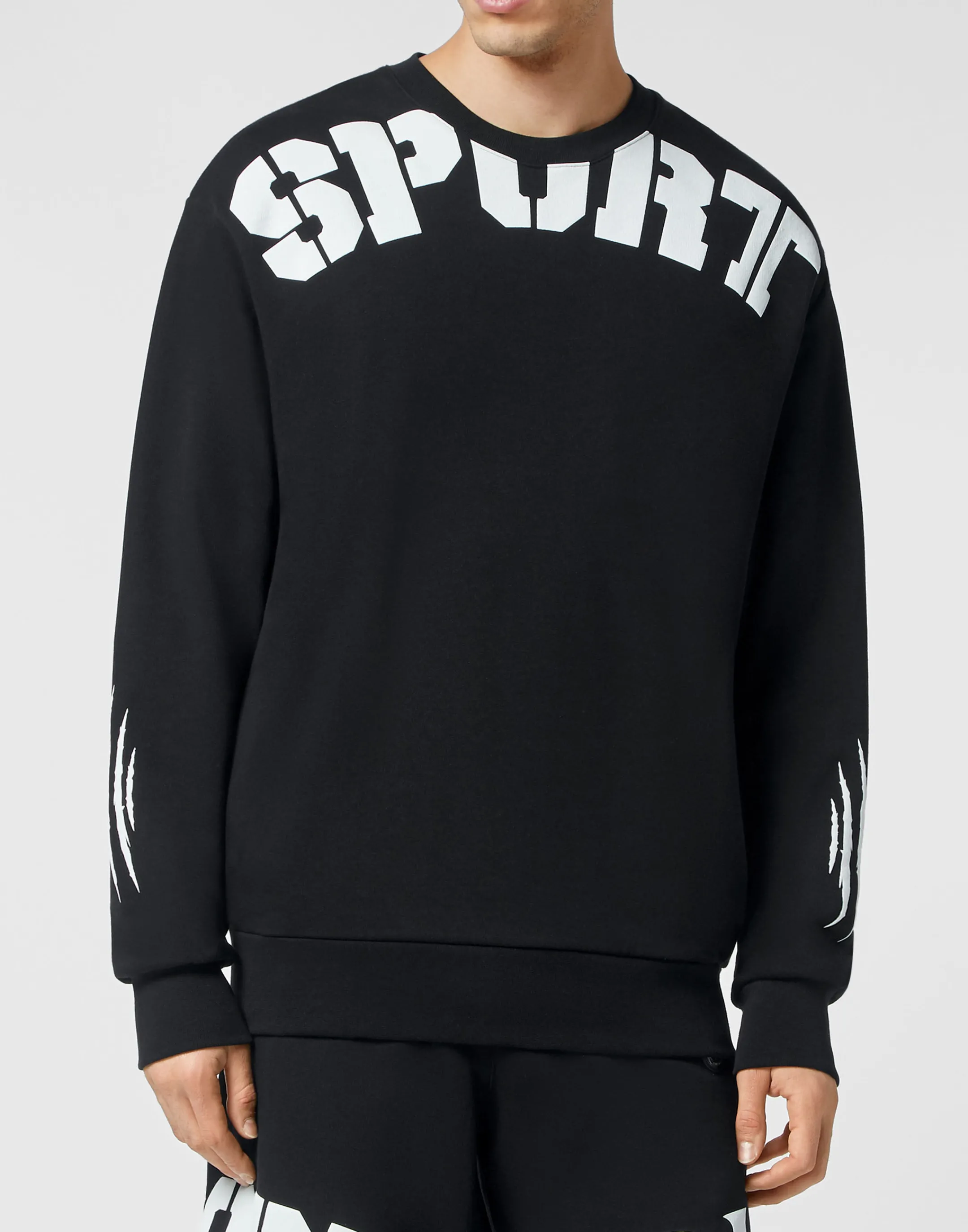 Cheap Plein Sport Sweatshirt Ls Scratch Black / White