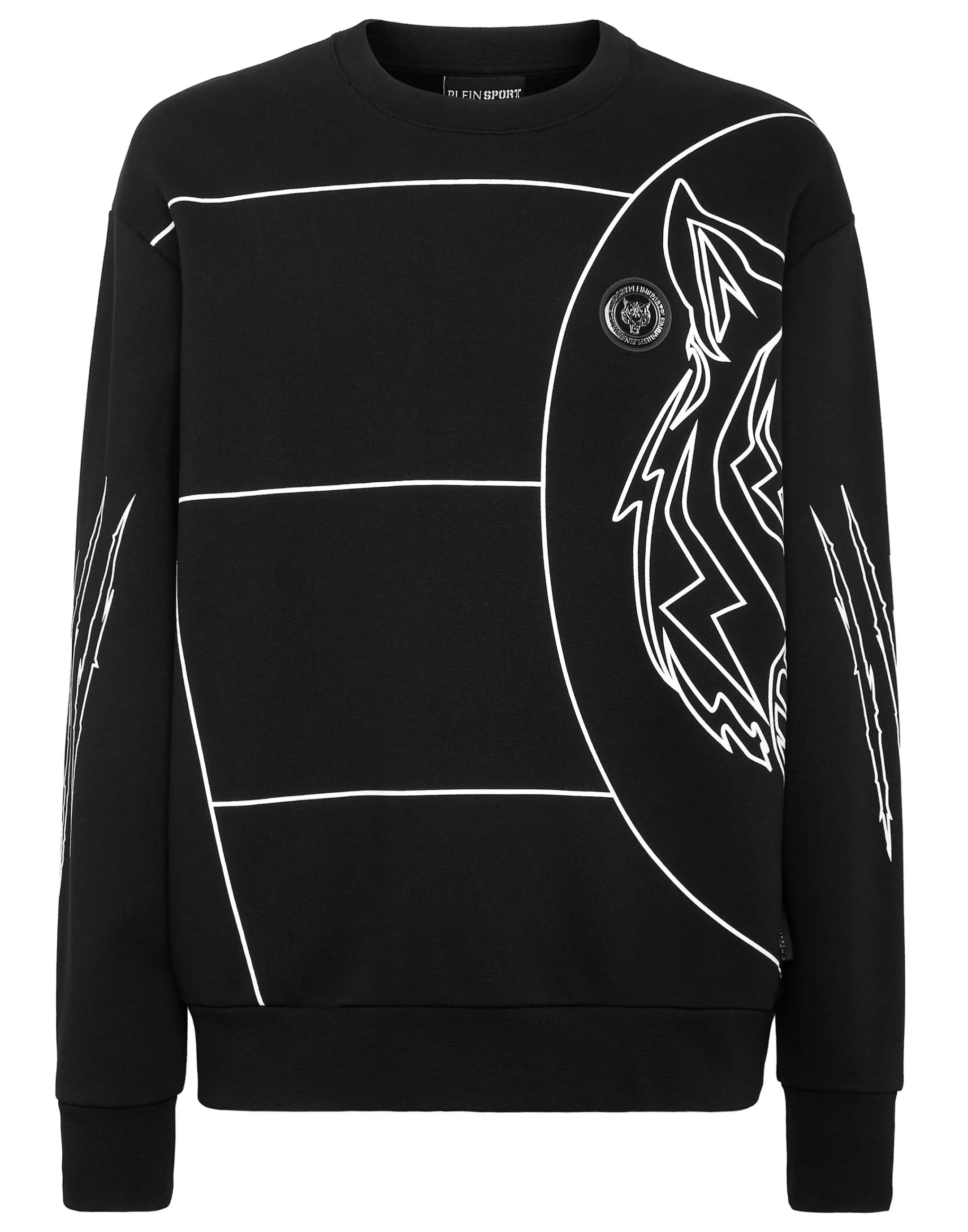 Flash Sale Plein Sport Sweatshirt Ls Tiger Black / White