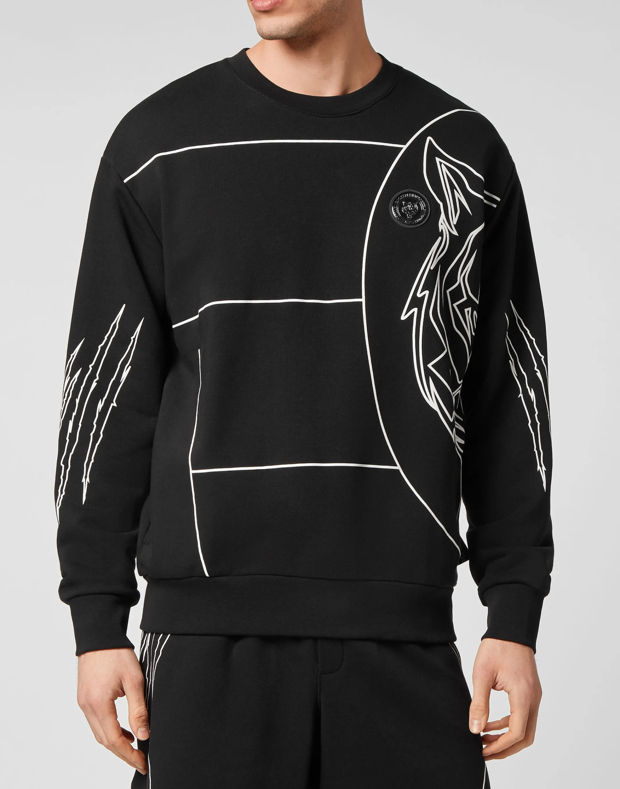 Flash Sale Plein Sport Sweatshirt Ls Tiger Black / White