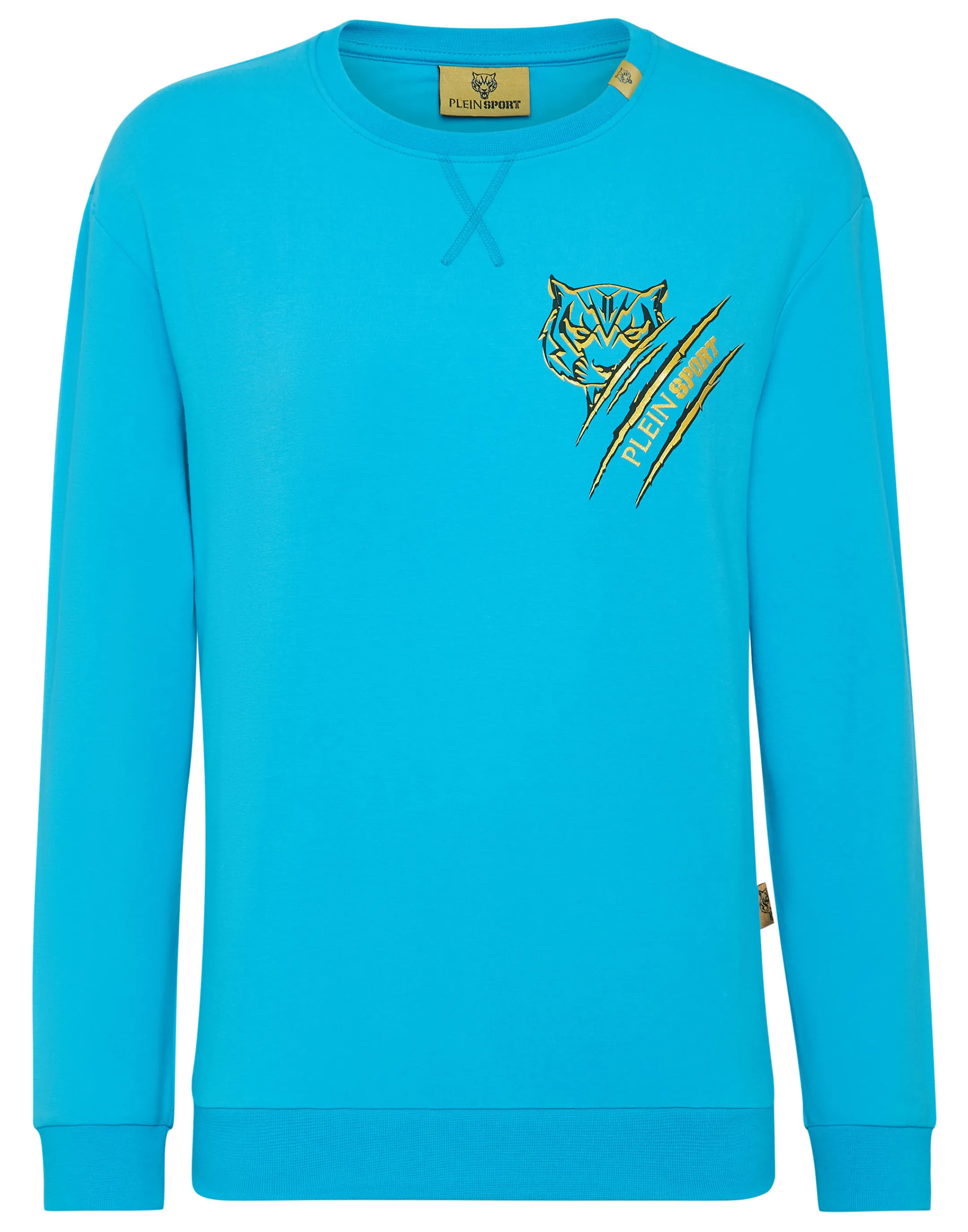 Hot Plein Sport Sweatshirt Round Neck Middle Blue