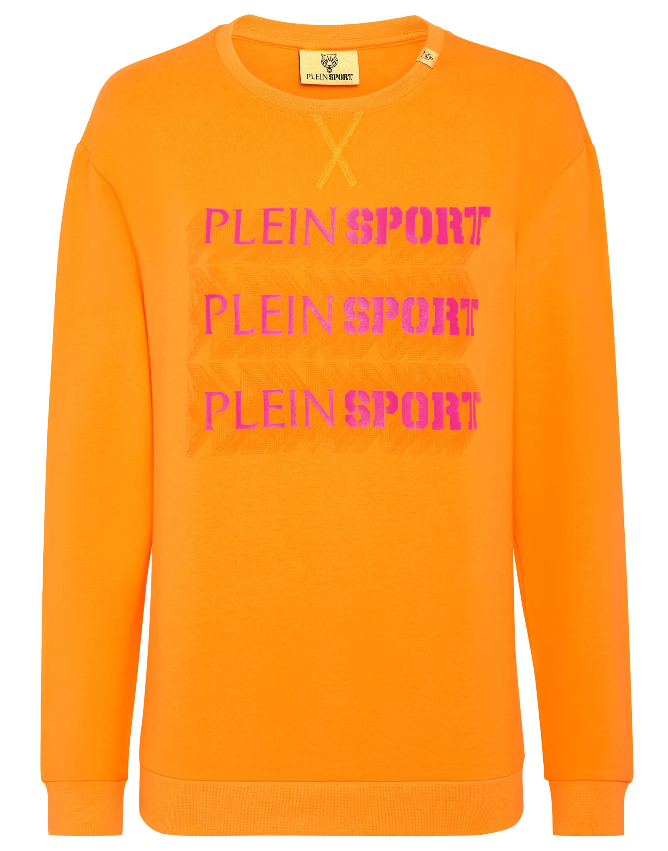 Cheap Plein Sport Sweatshirt Round Neck Orange