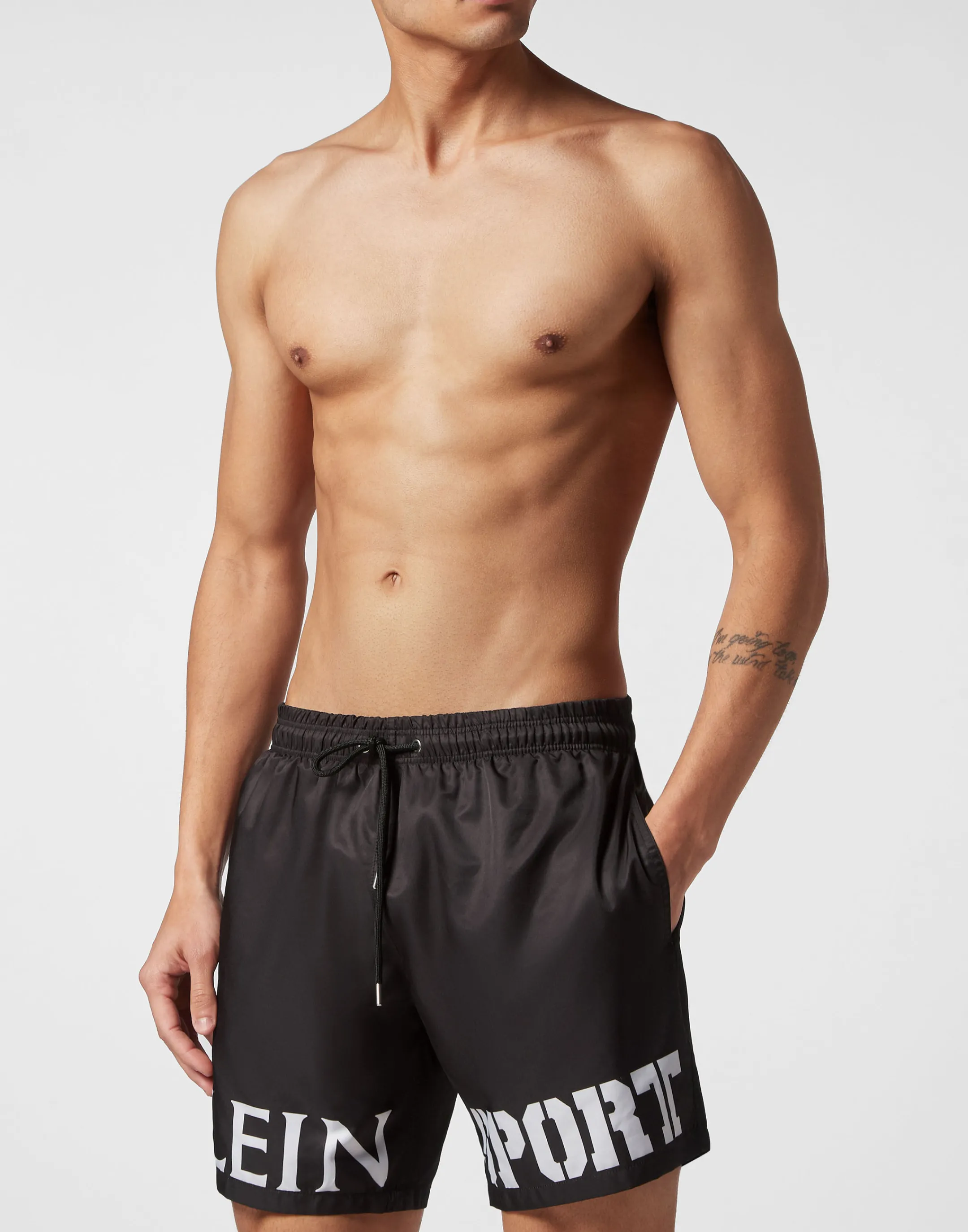 Fashion Plein Sport Swim-Trunks Black / White