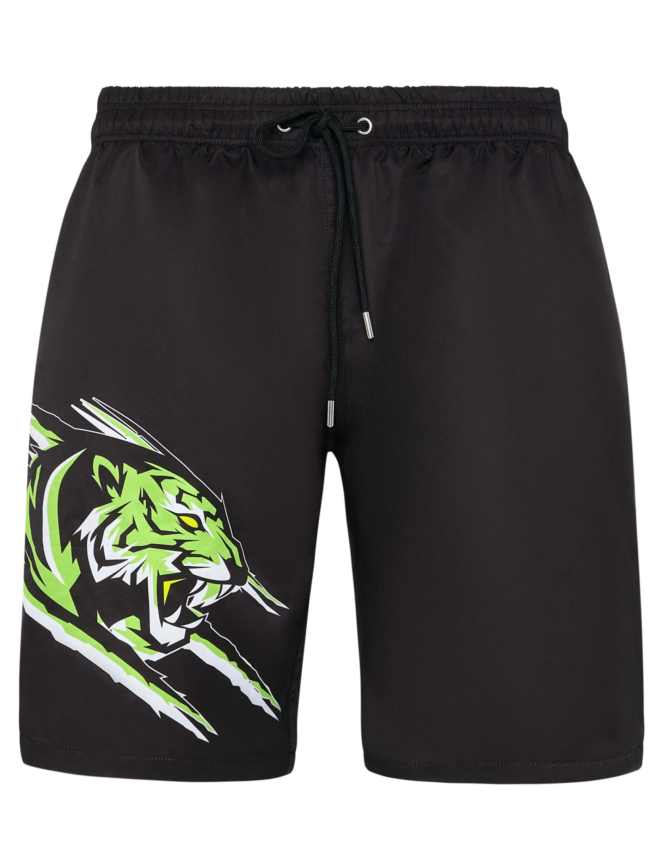 Sale Plein Sport Swim-Trunks Tiger Black+Green Fluo