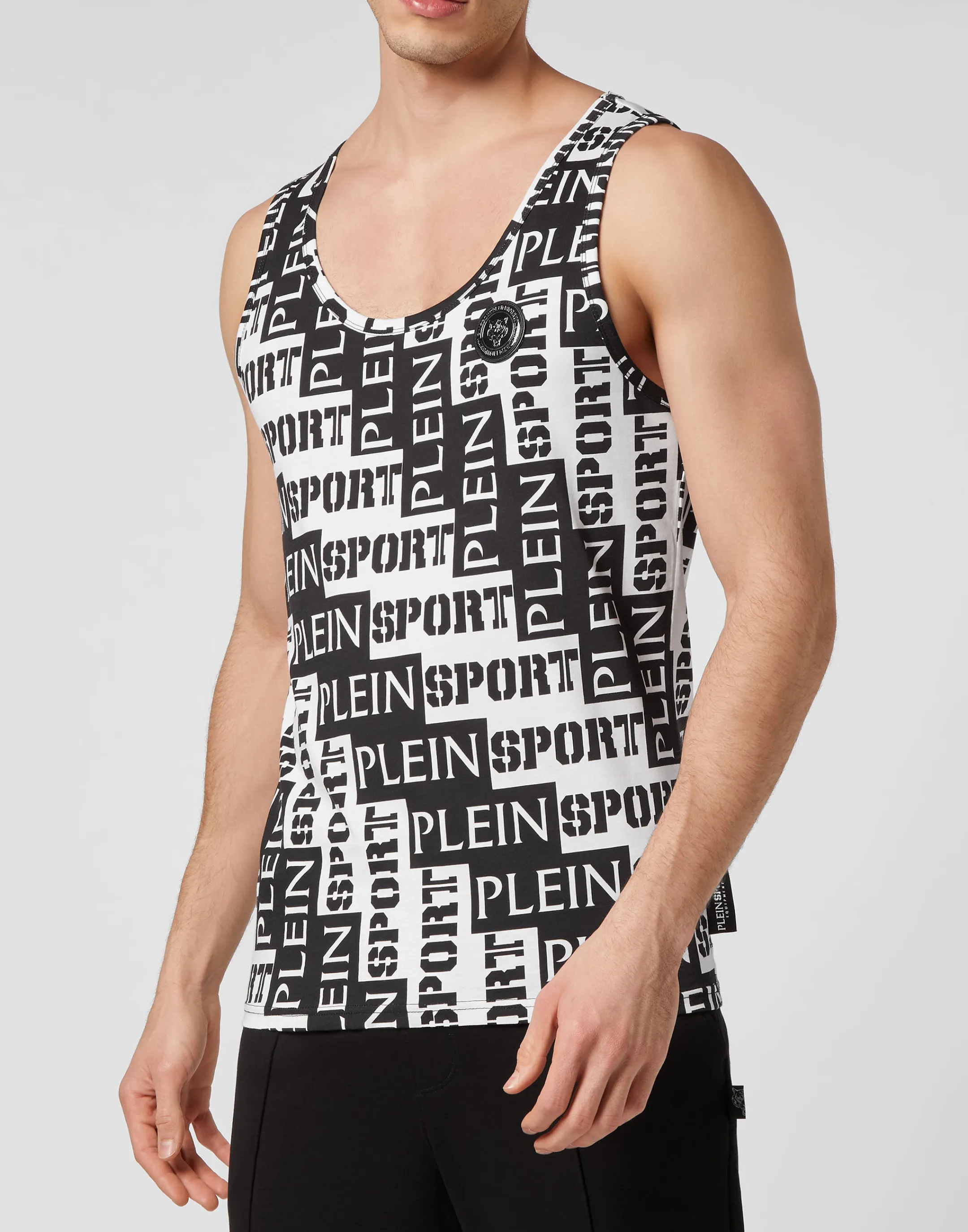 Best Sale Plein Sport Tank Top White / Black