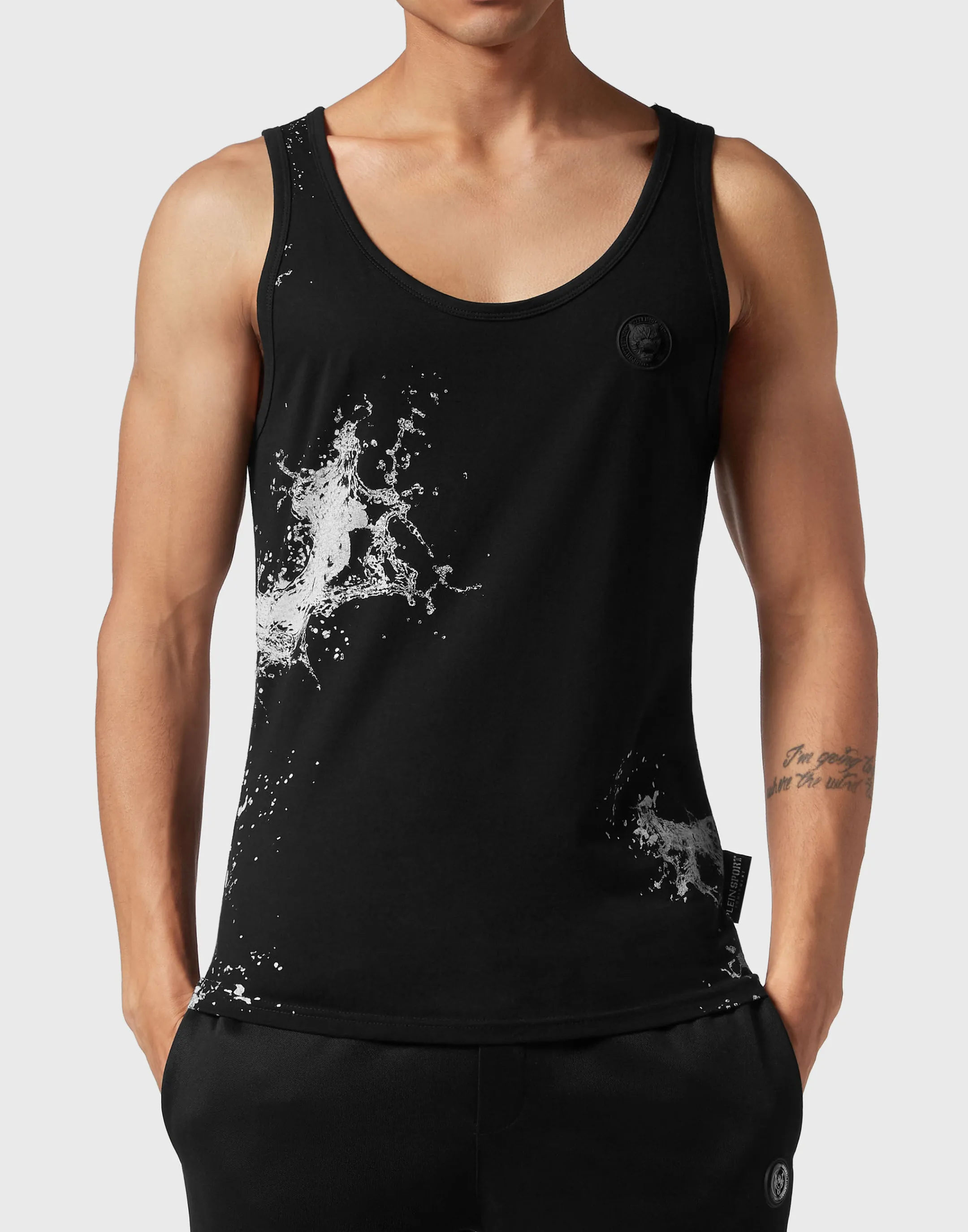 Best Sale Plein Sport Tank Top Splash Extreme Black