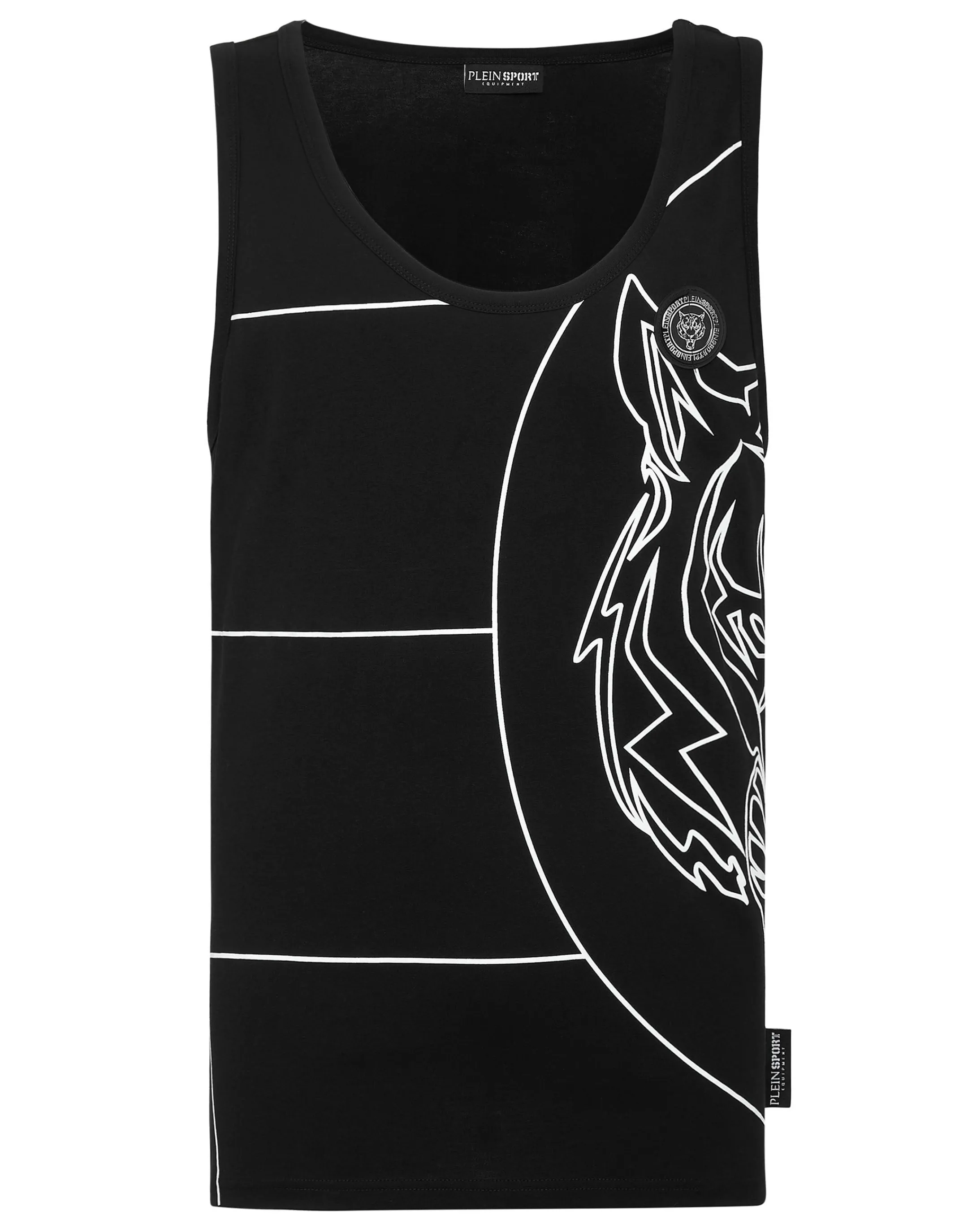 Clearance Plein Sport Tank Top Tiger Black / White