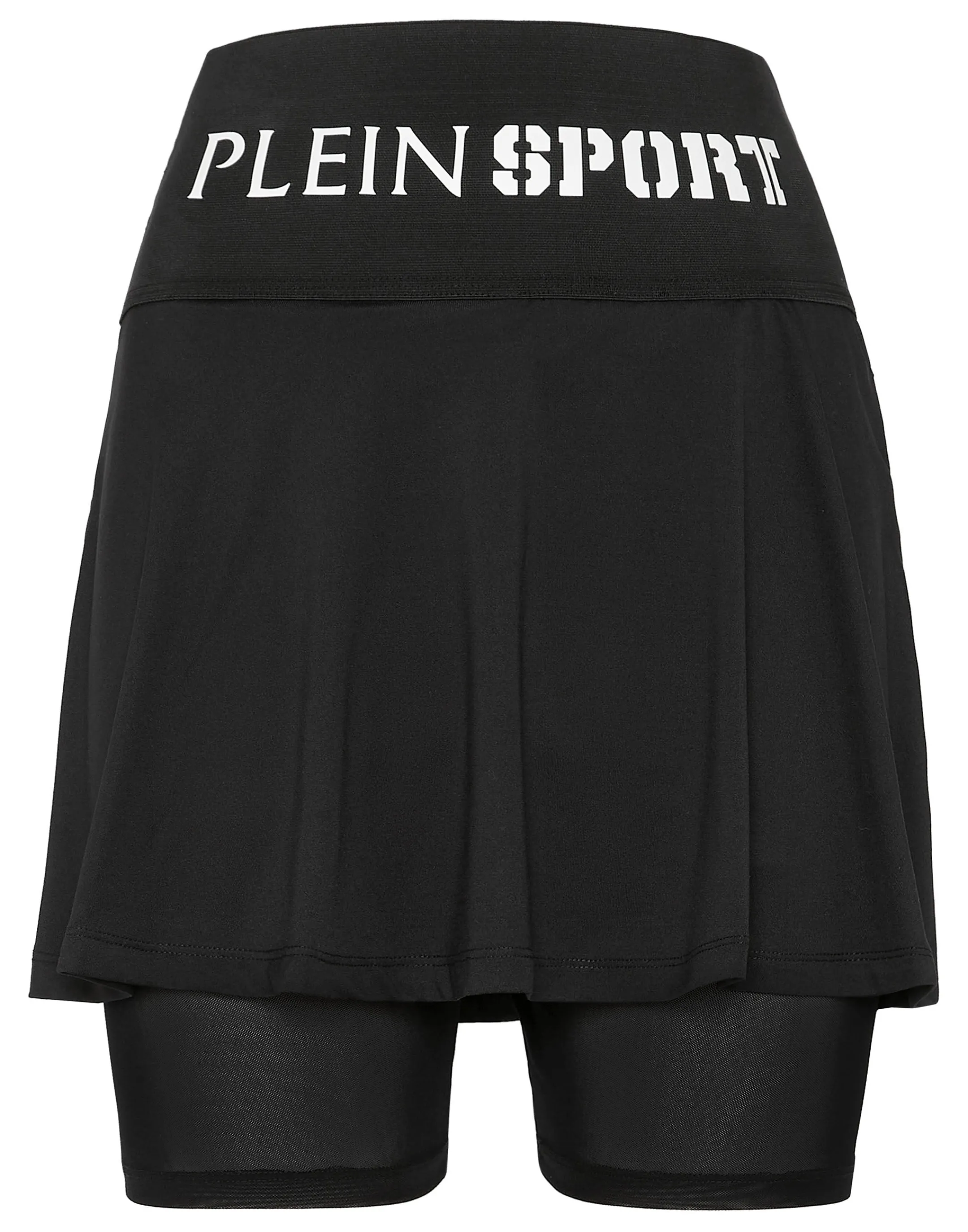 Outlet Plein Sport Tennis Skirt Baroque Tiger Black