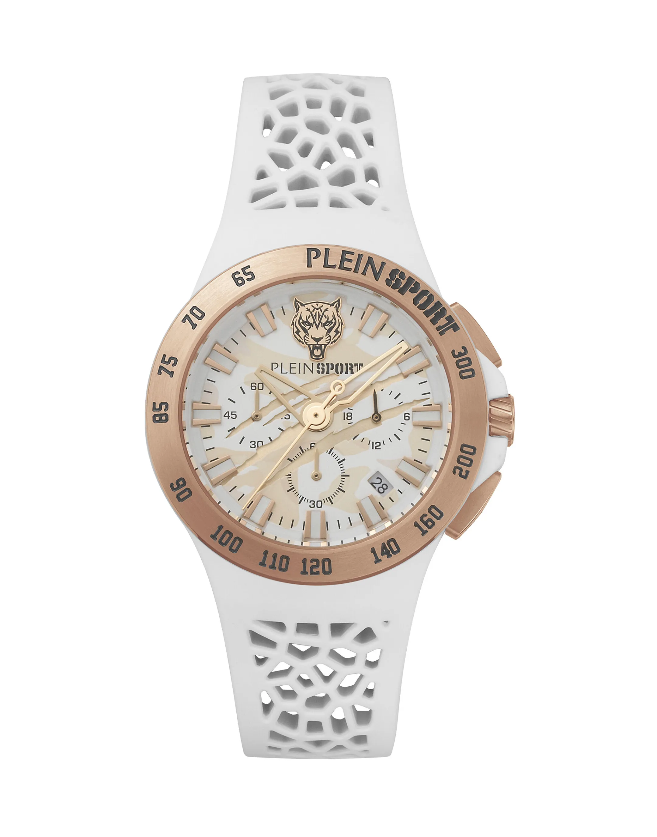 Sale Plein Sport Thunderstorm Chrono Unisex Watch White / Gold