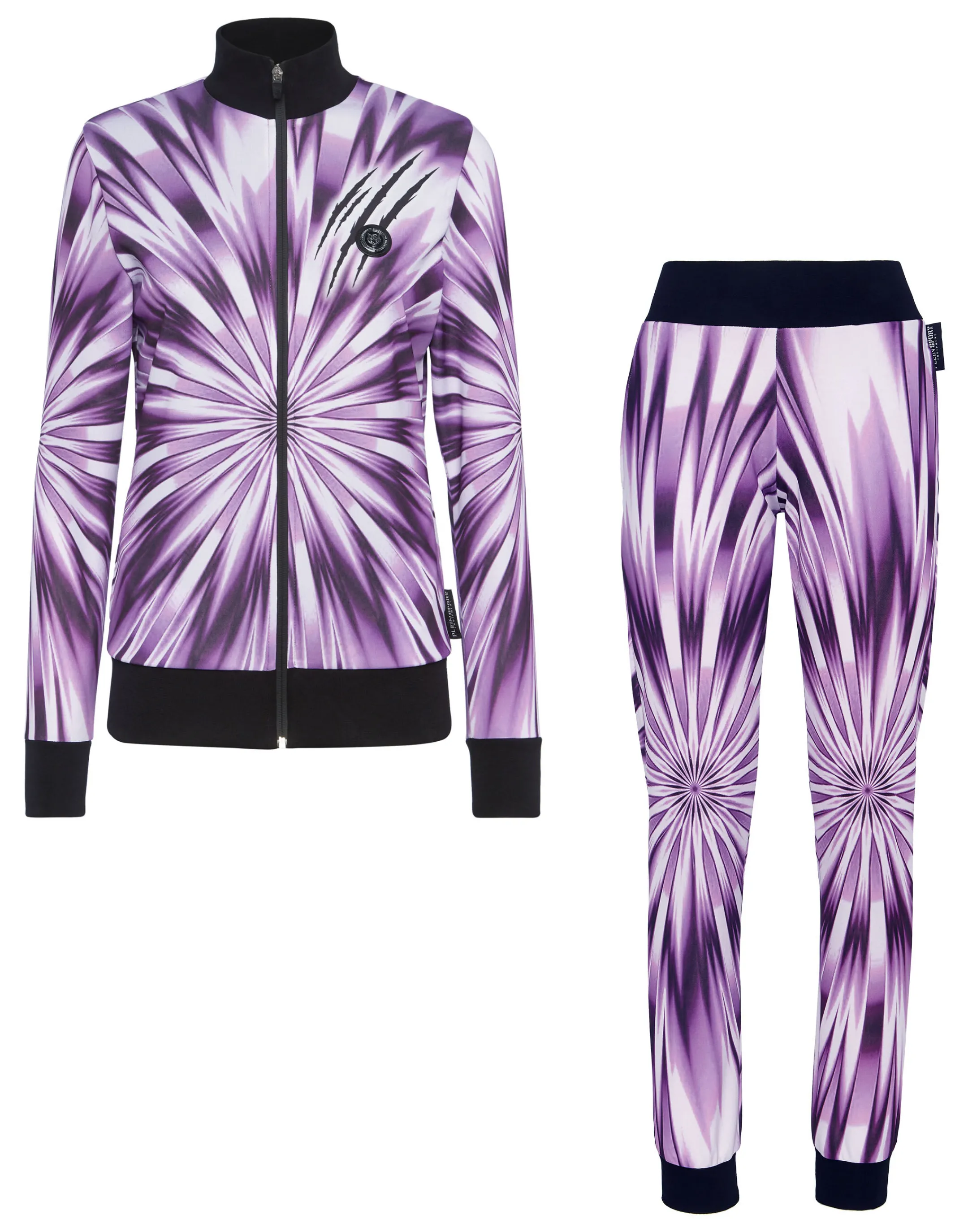 Sale Plein Sport Tie-Dye Jogging Tracksuit: Top/Trousers Scratch Lilac