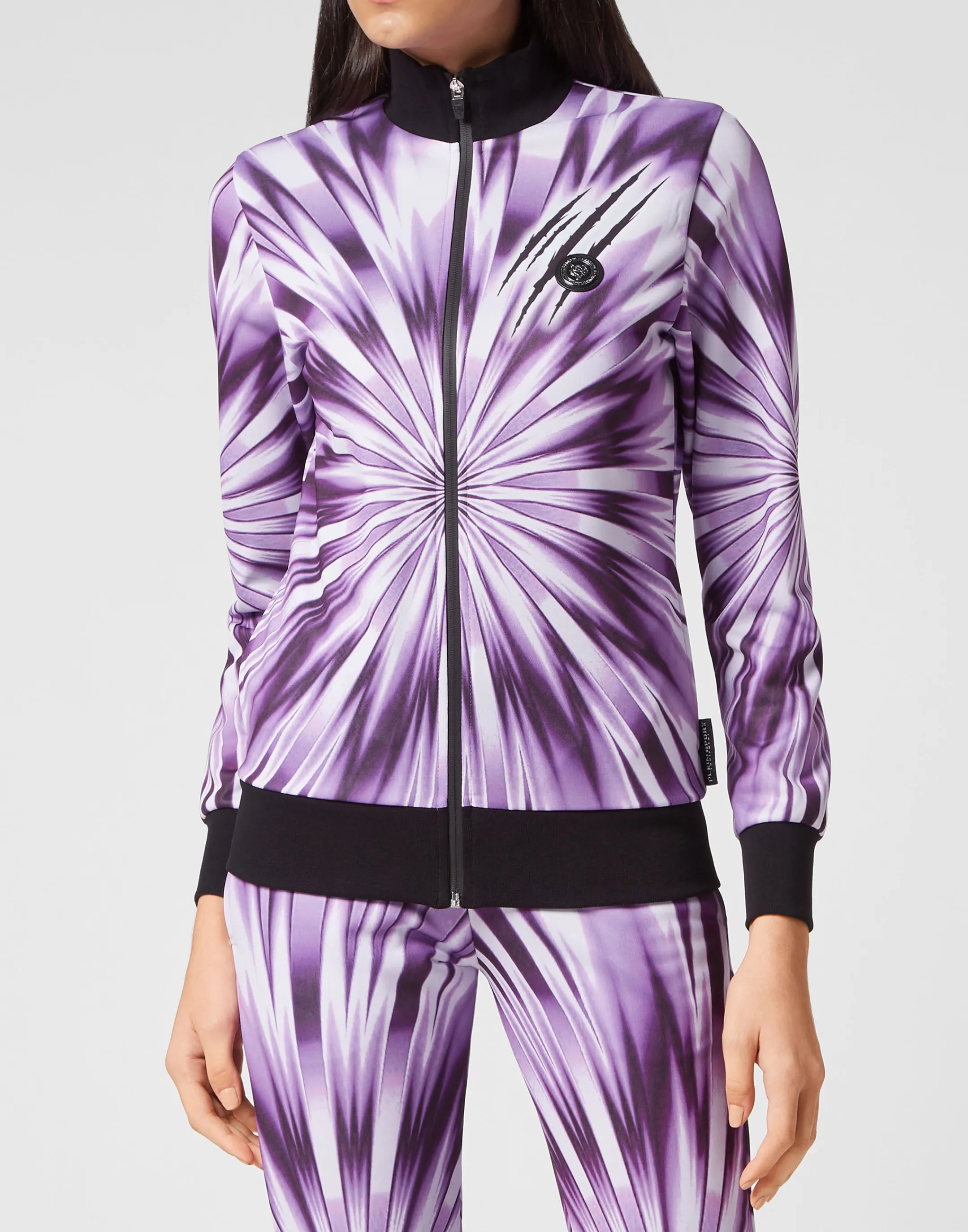 Sale Plein Sport Tie-Dye Jogging Tracksuit: Top/Trousers Scratch Lilac