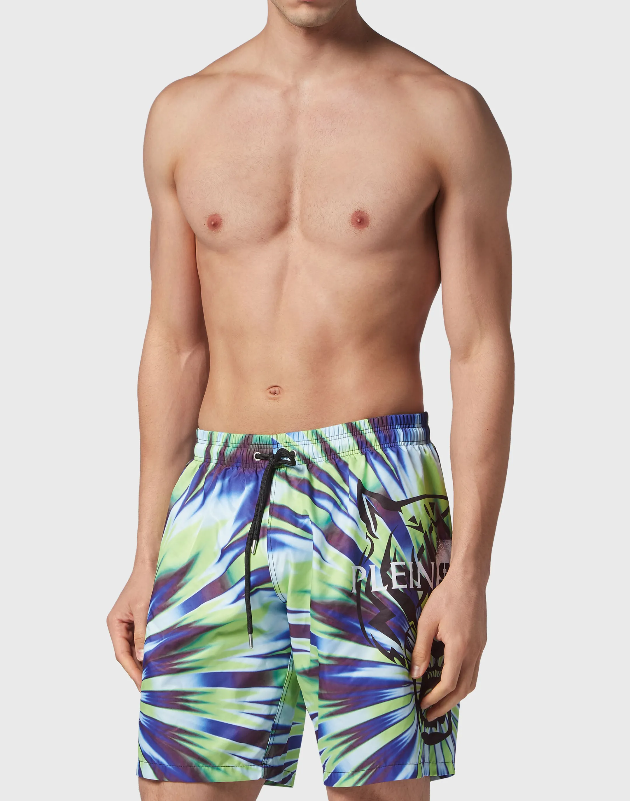 Discount Plein Sport Tie-Dye Swim-Trunks Tiger Multicolor