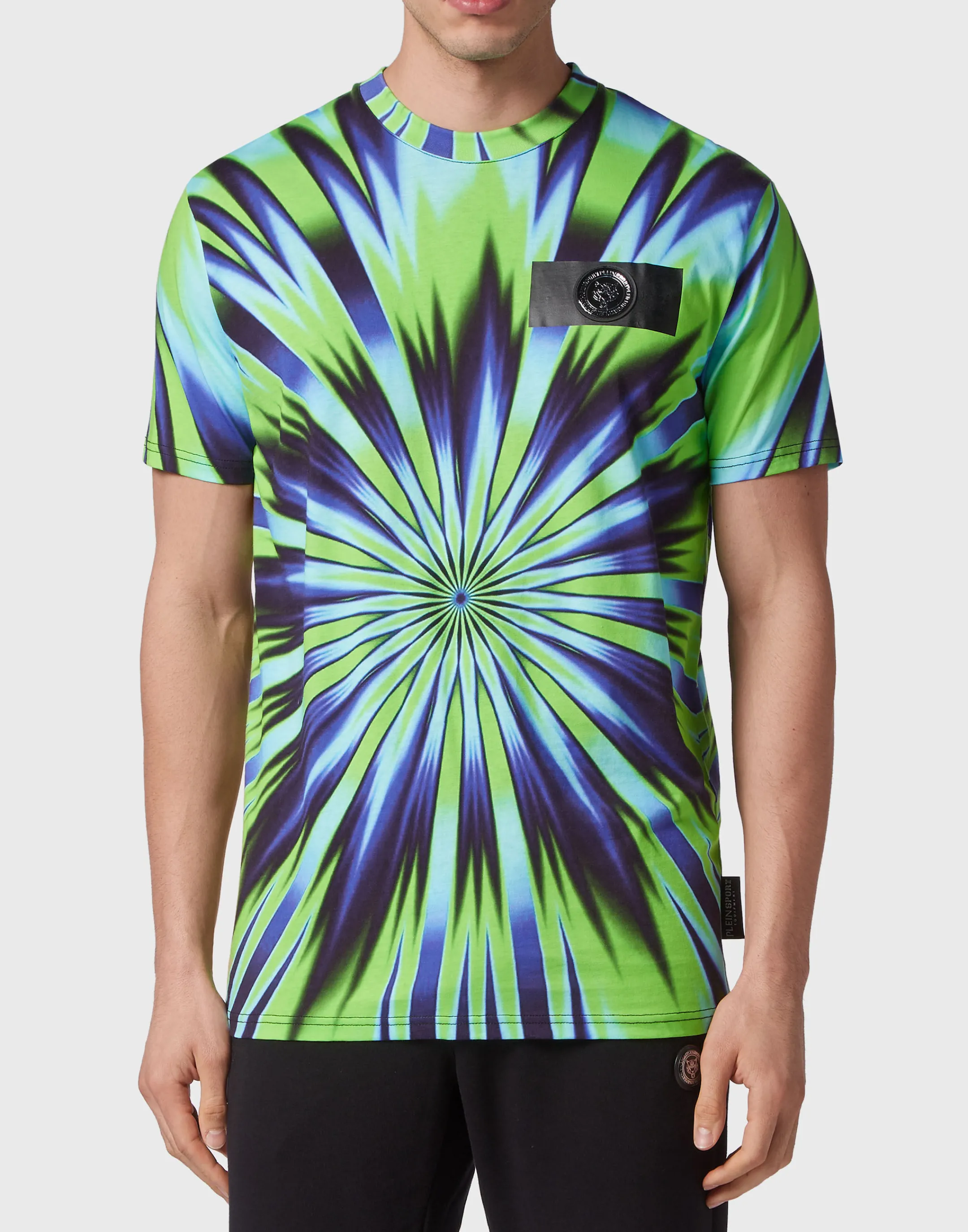 Store Plein Sport Tie-Dye T-Shirt Round Neck Ss Multicolor