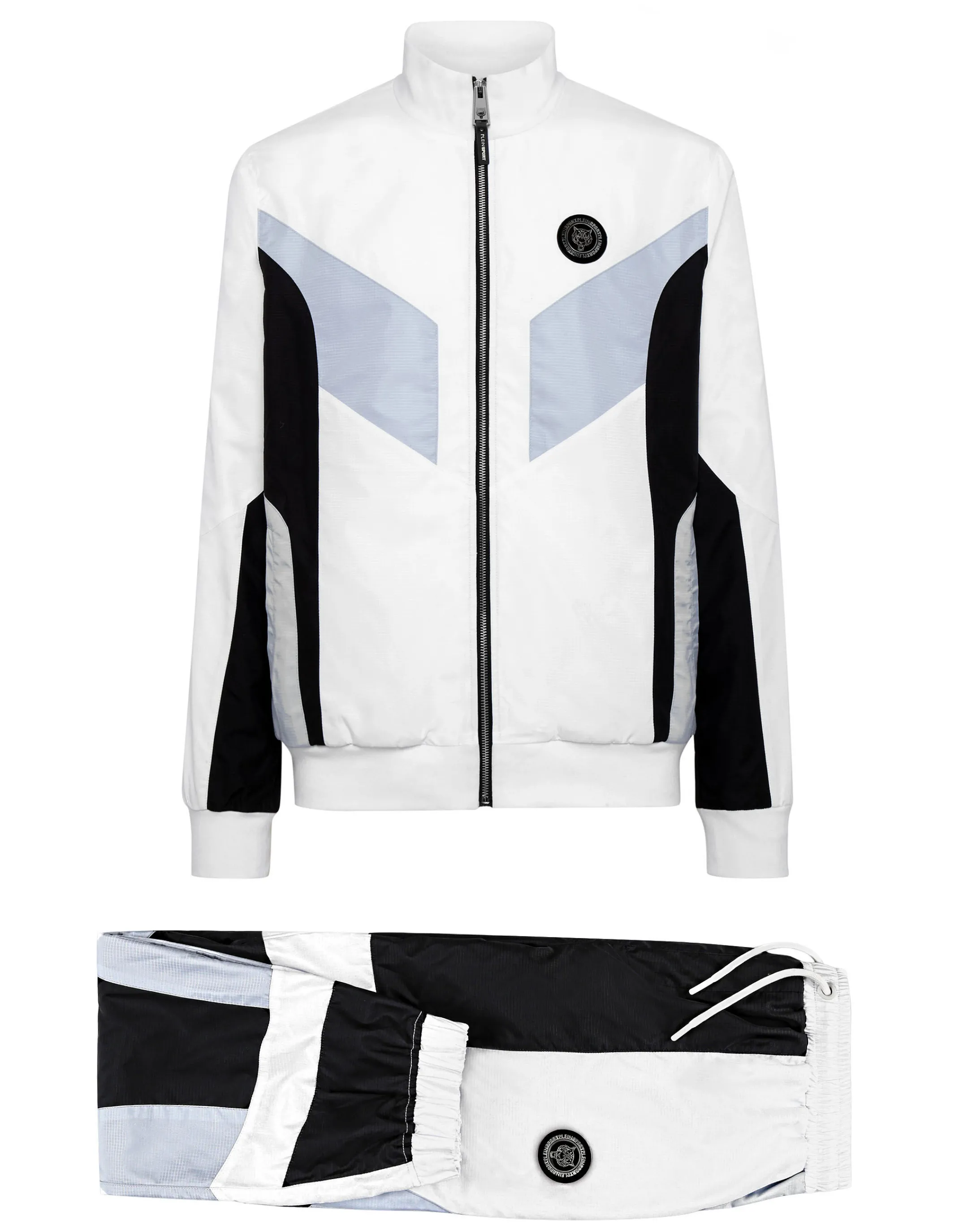 Shop Plein Sport Tracksuit: Zip-Up Jacket + Jogging Pants White