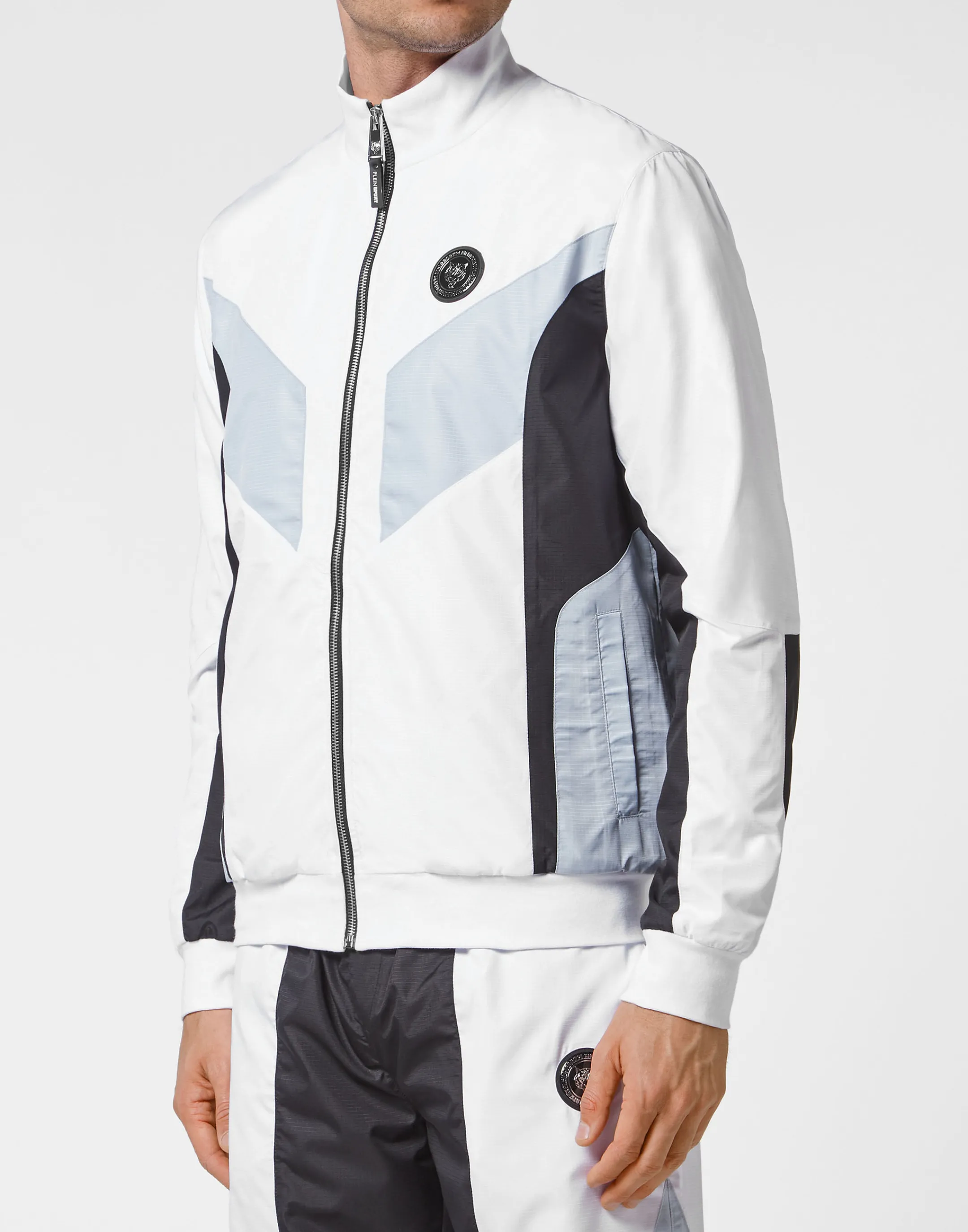 Shop Plein Sport Tracksuit: Zip-Up Jacket + Jogging Pants White