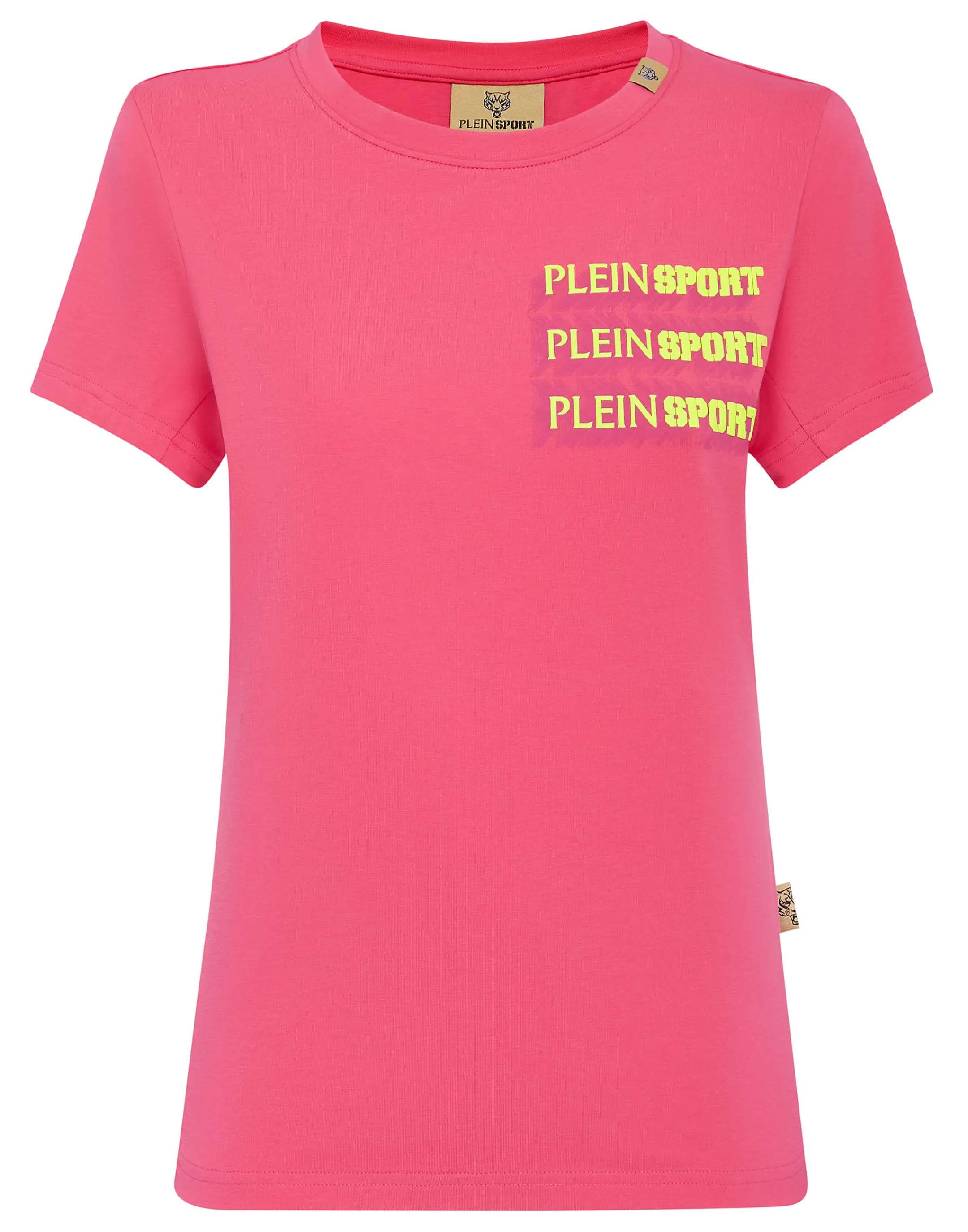 Hot Plein Sport T-Shirt Round Neck Fuxia