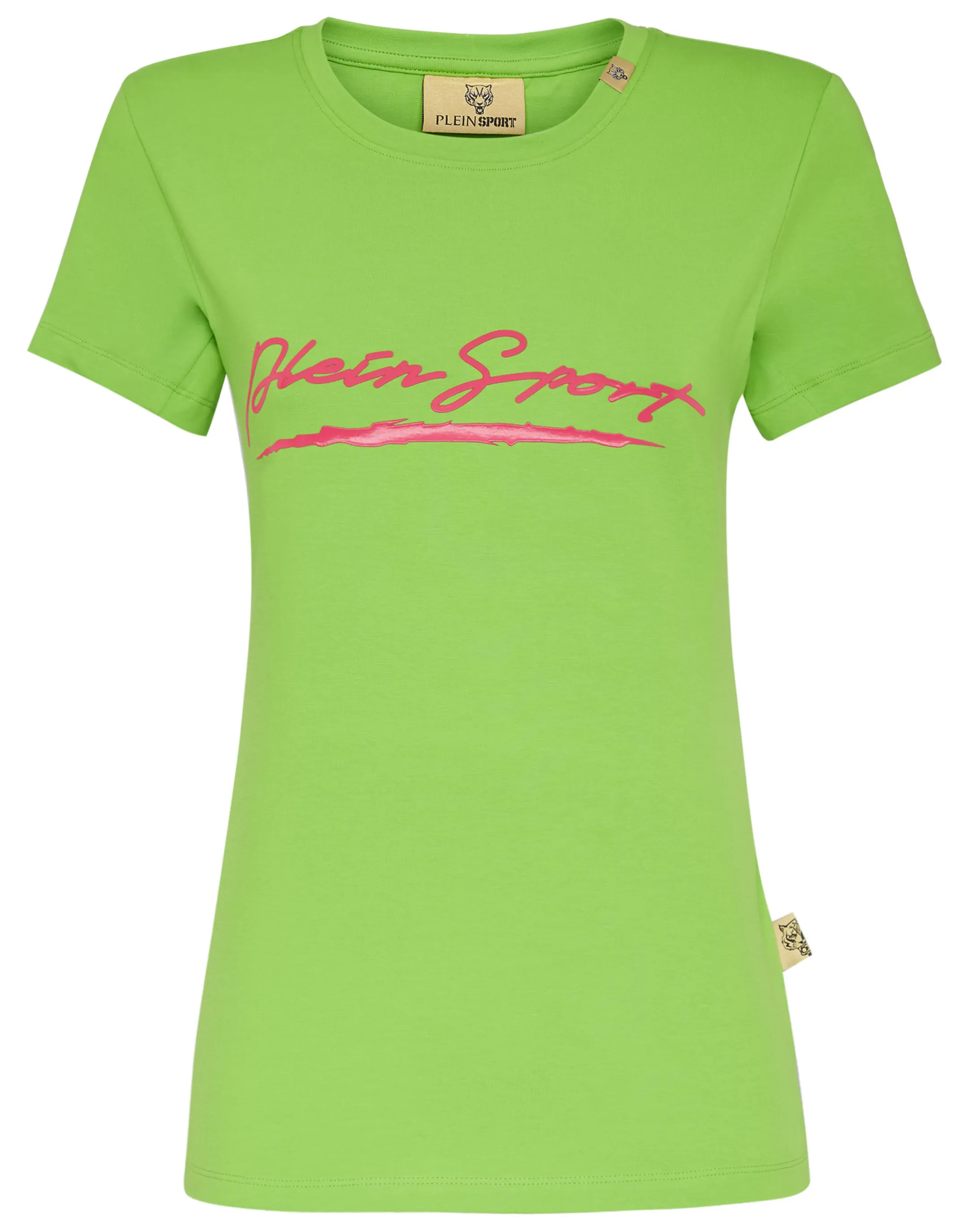 Discount Plein Sport T-Shirt Round Neck Green Fluo