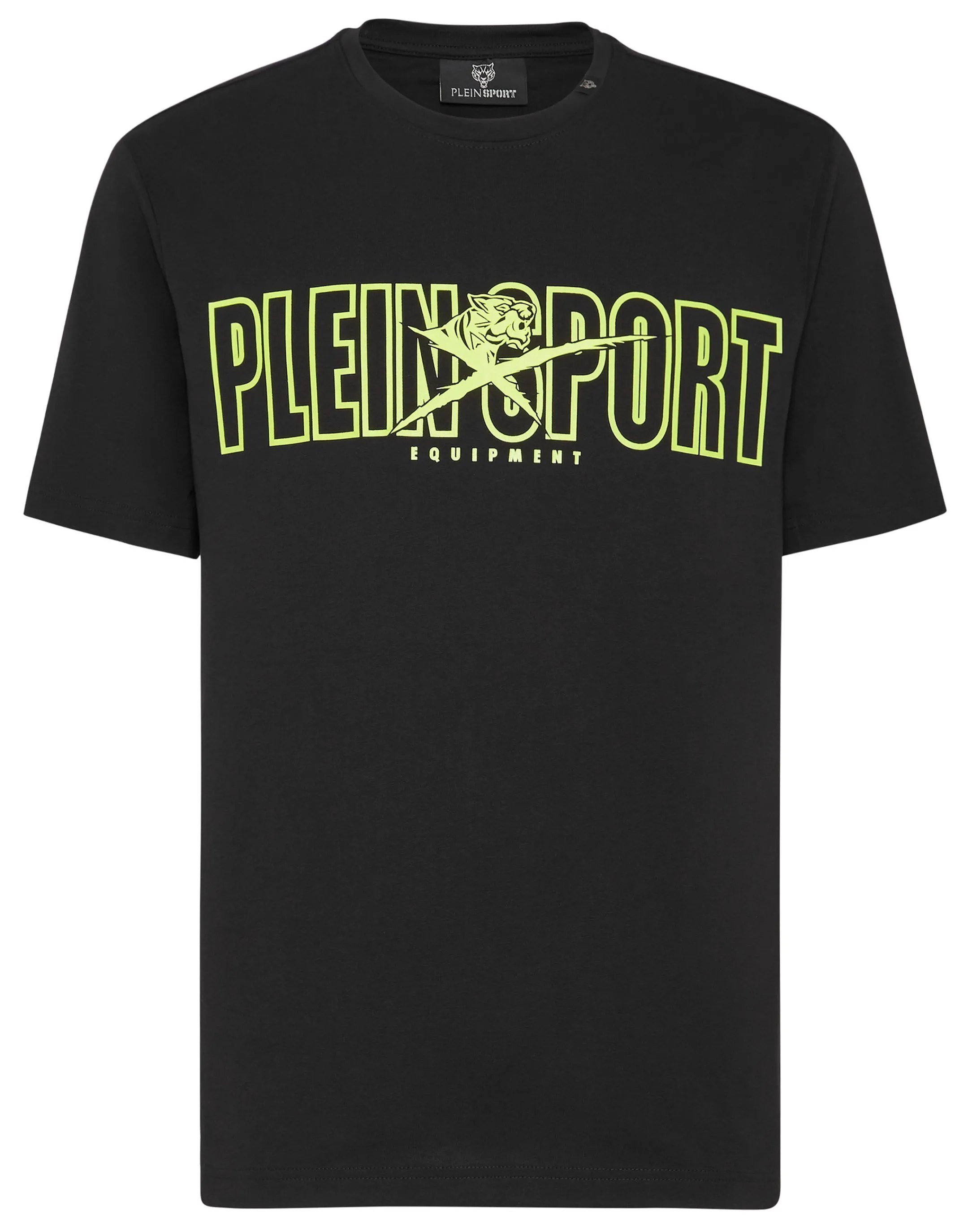 Best Sale Plein Sport T-Shirt Round Neck Black / Yellow