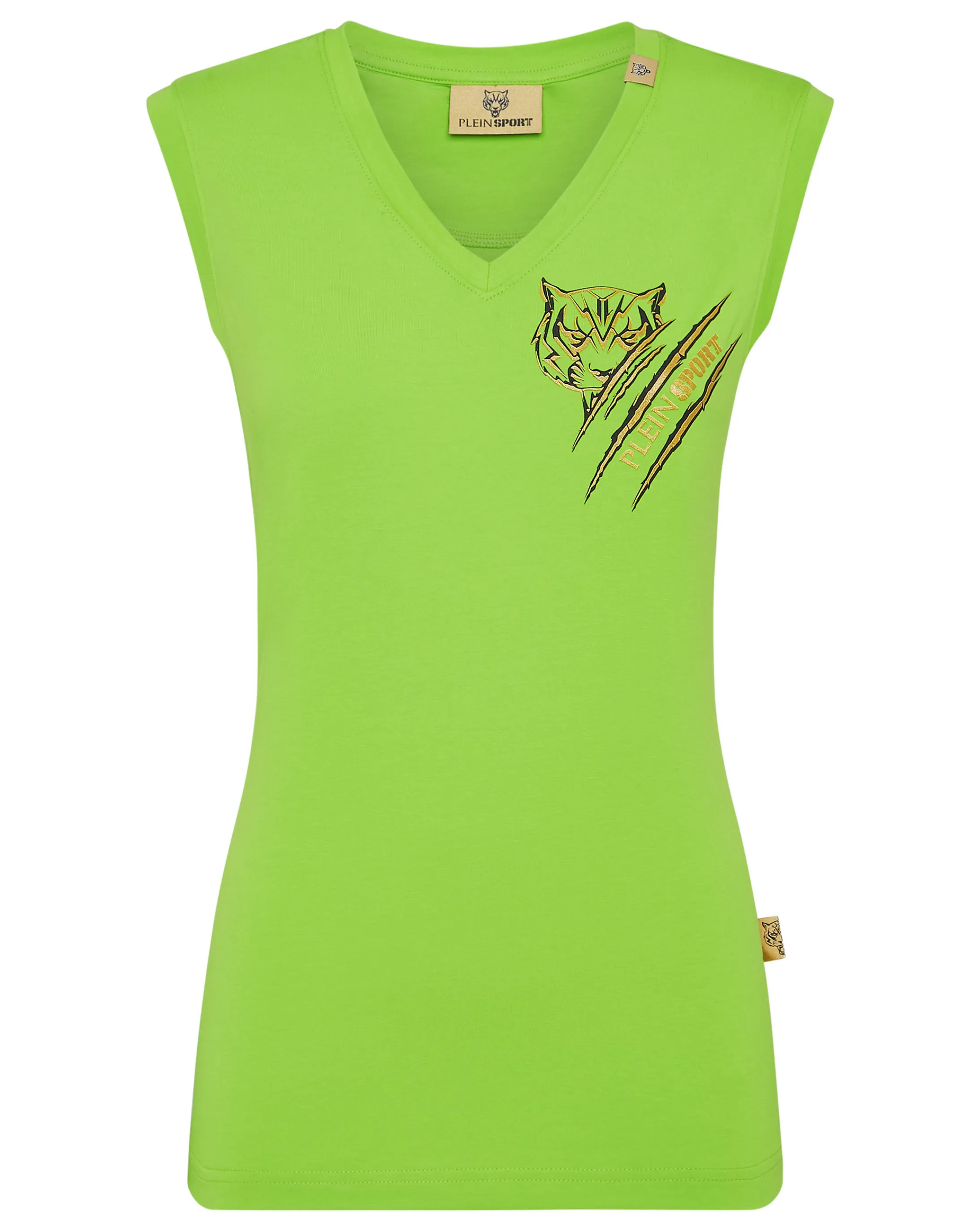 Store Plein Sport T-Shirt Round Neck Green Fluo