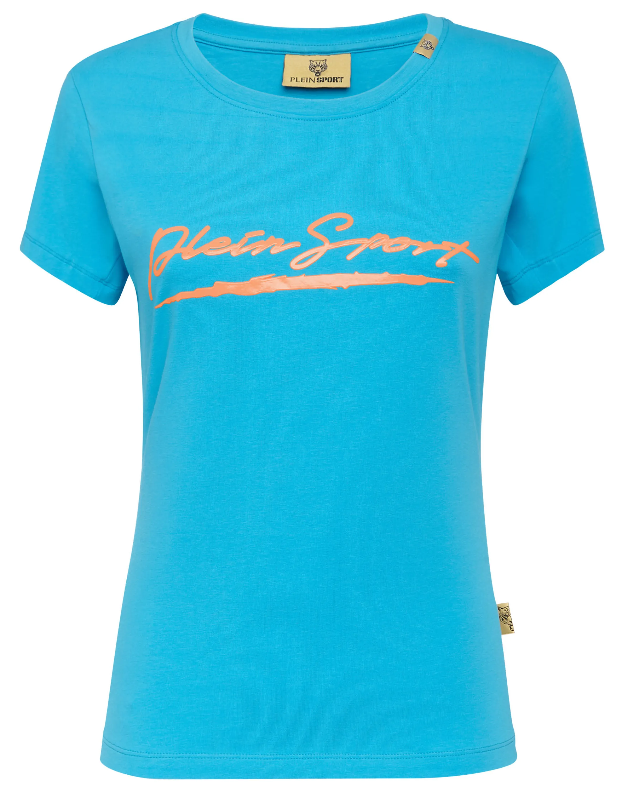 Best Sale Plein Sport T-Shirt Round Neck Middle Blue