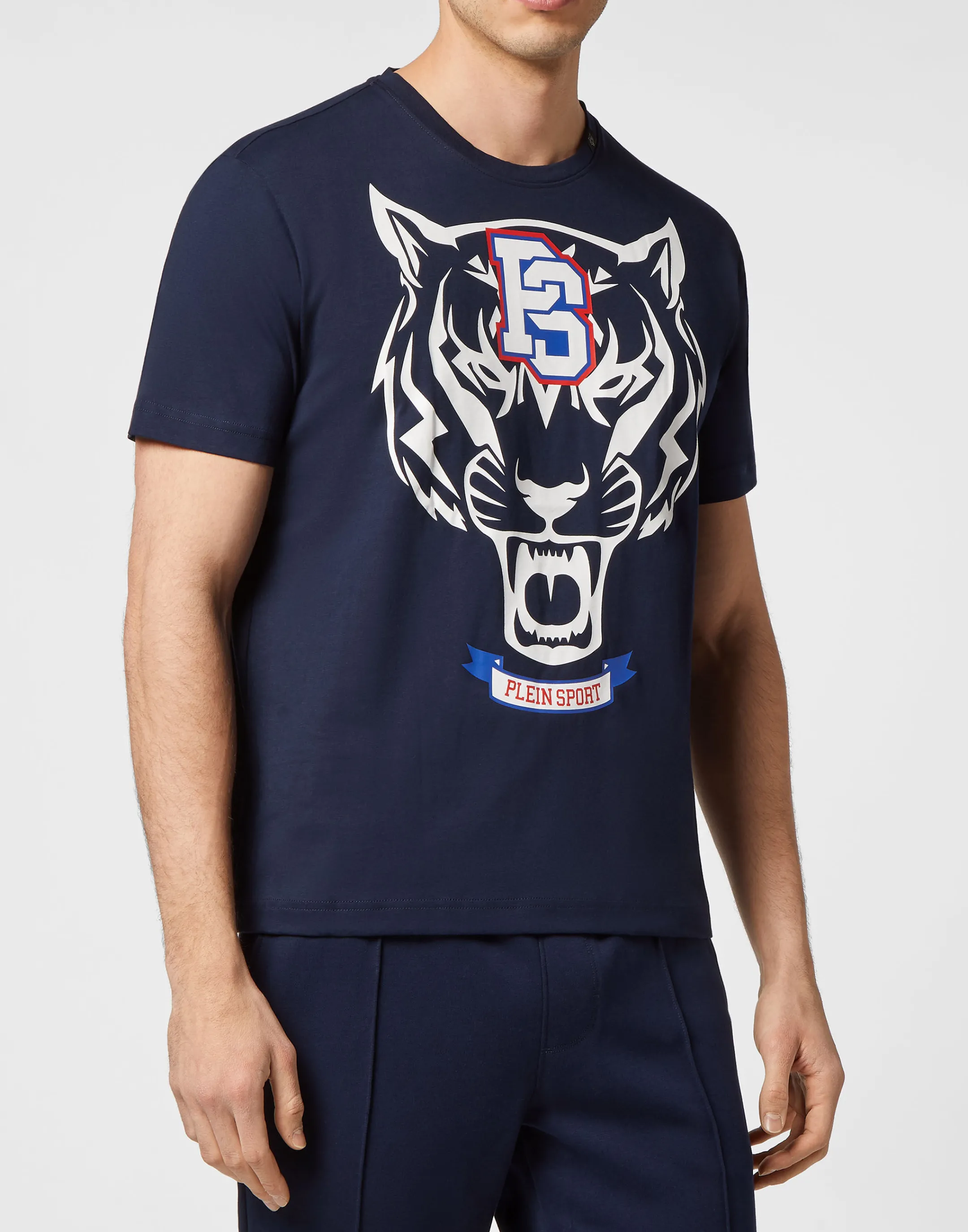 Discount Plein Sport T-Shirt Round Neck Navy