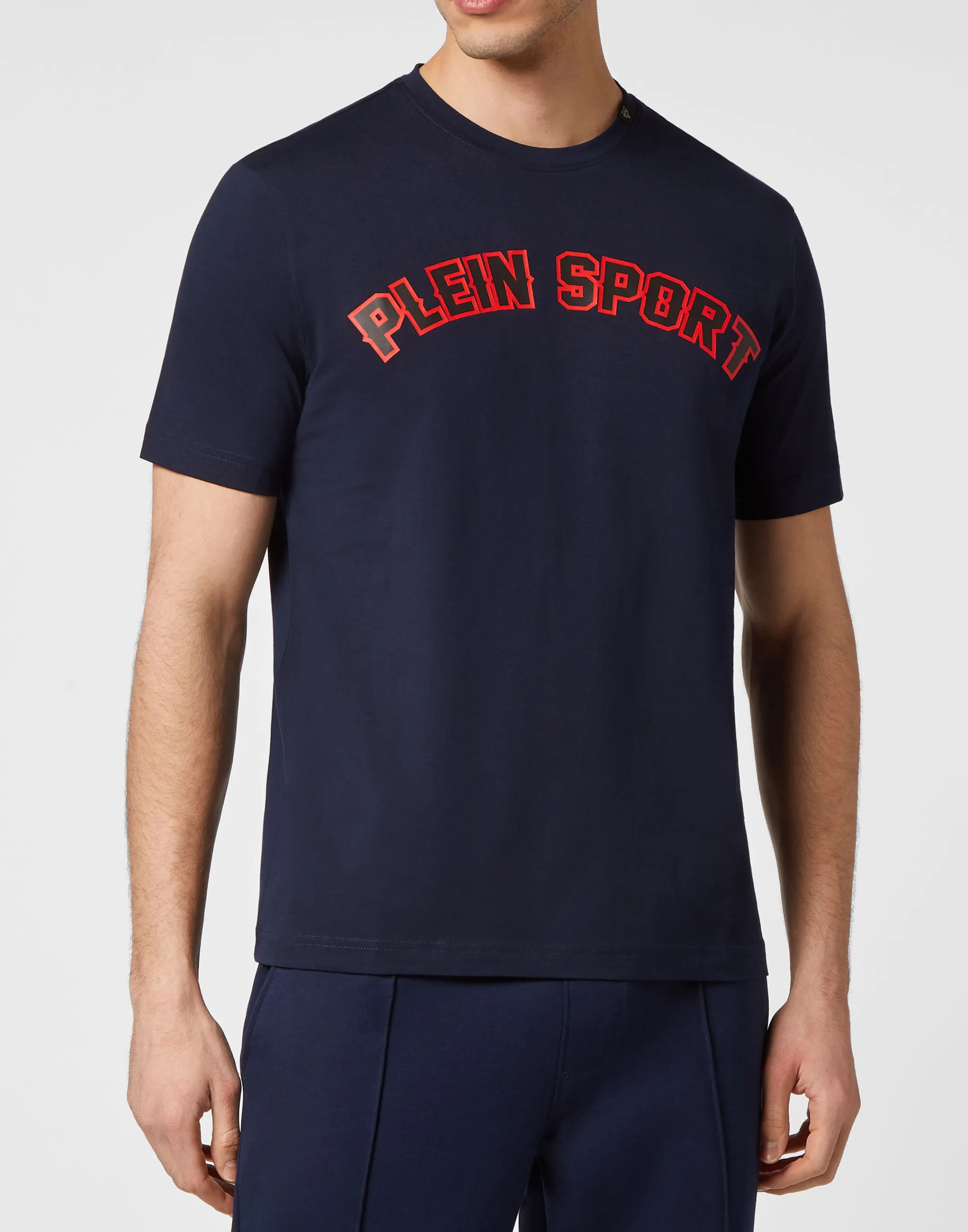 Cheap Plein Sport T-Shirt Round Neck Navy