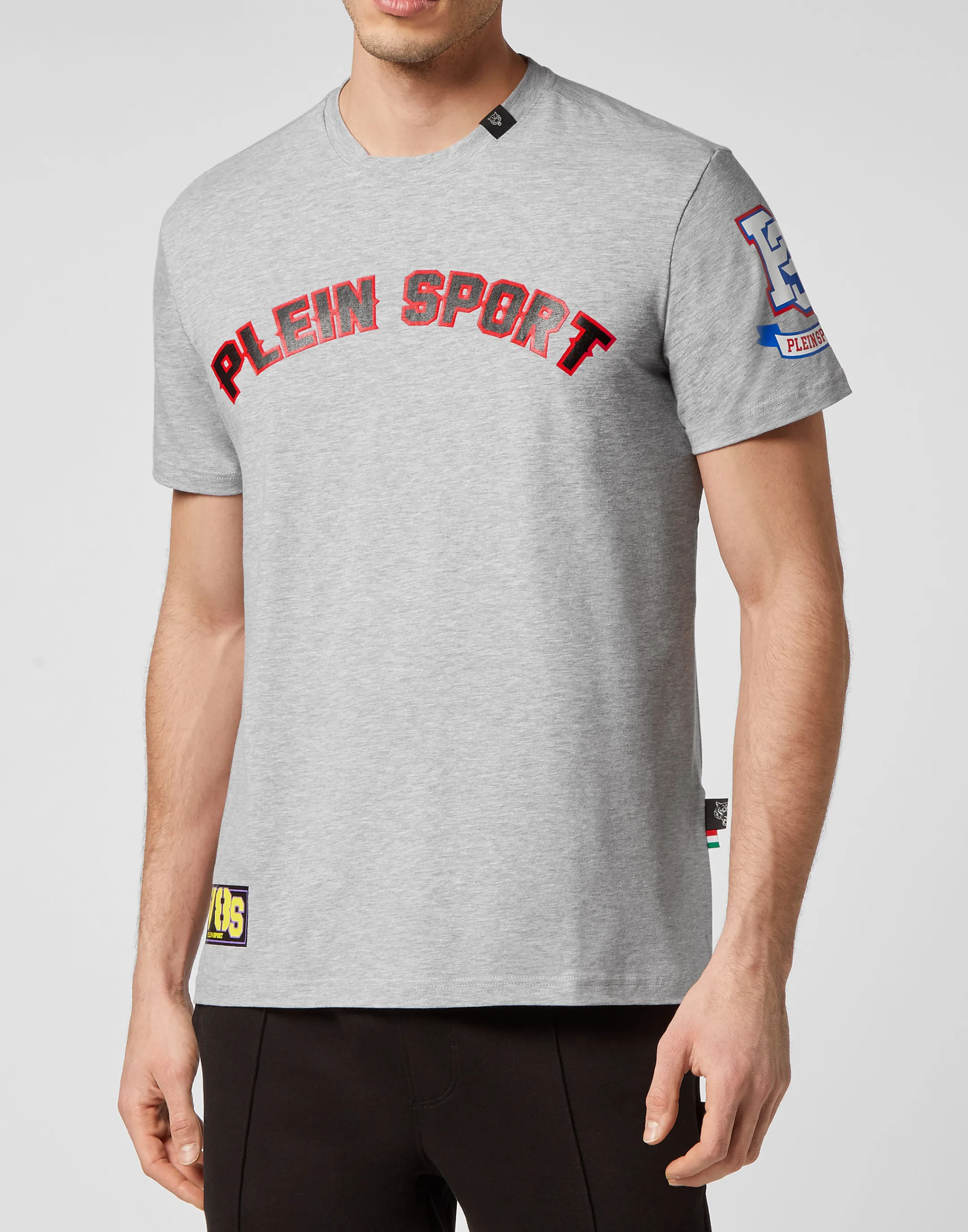 Fashion Plein Sport T-Shirt Round Neck Grey