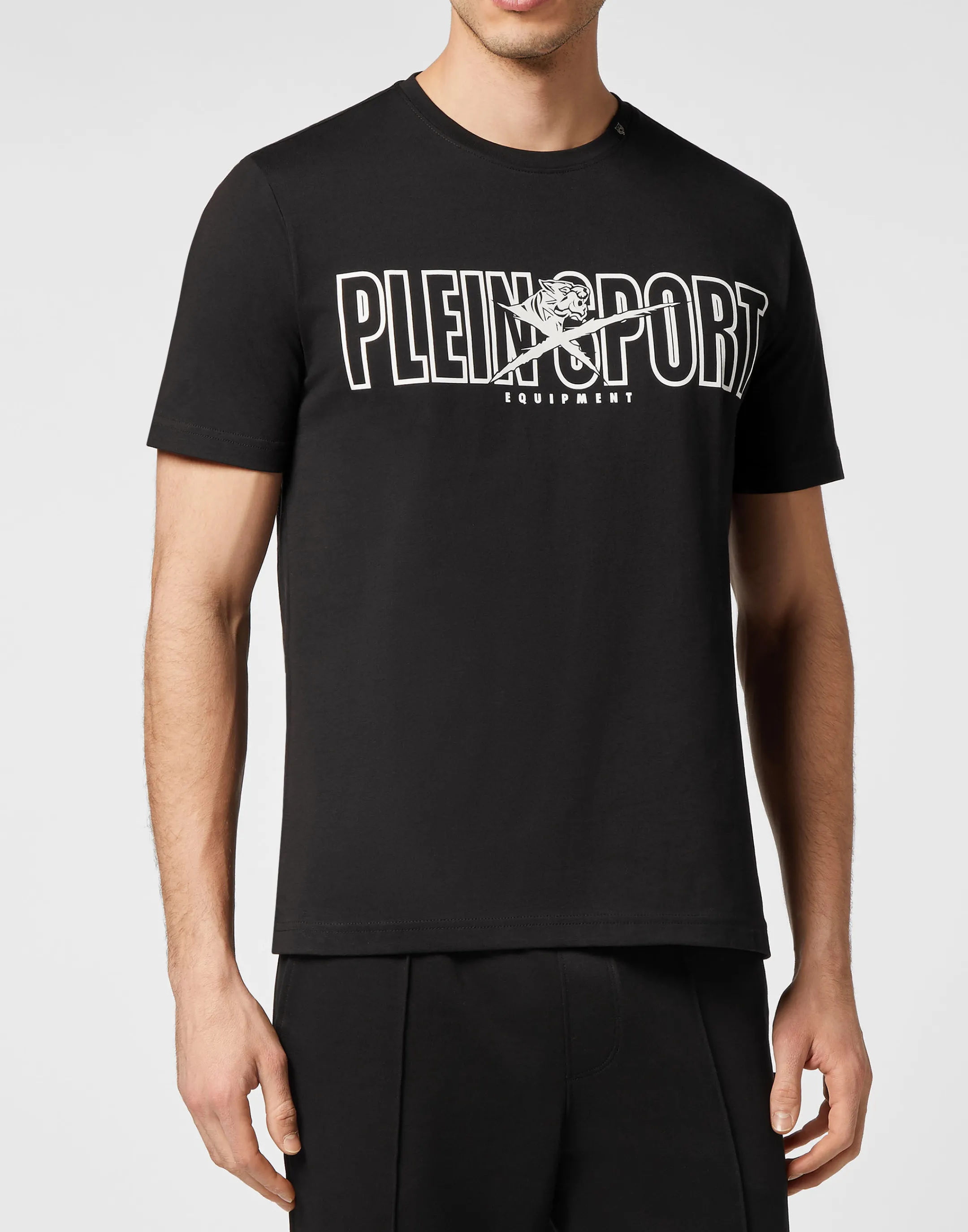 Hot Plein Sport T-Shirt Round Neck Black / White