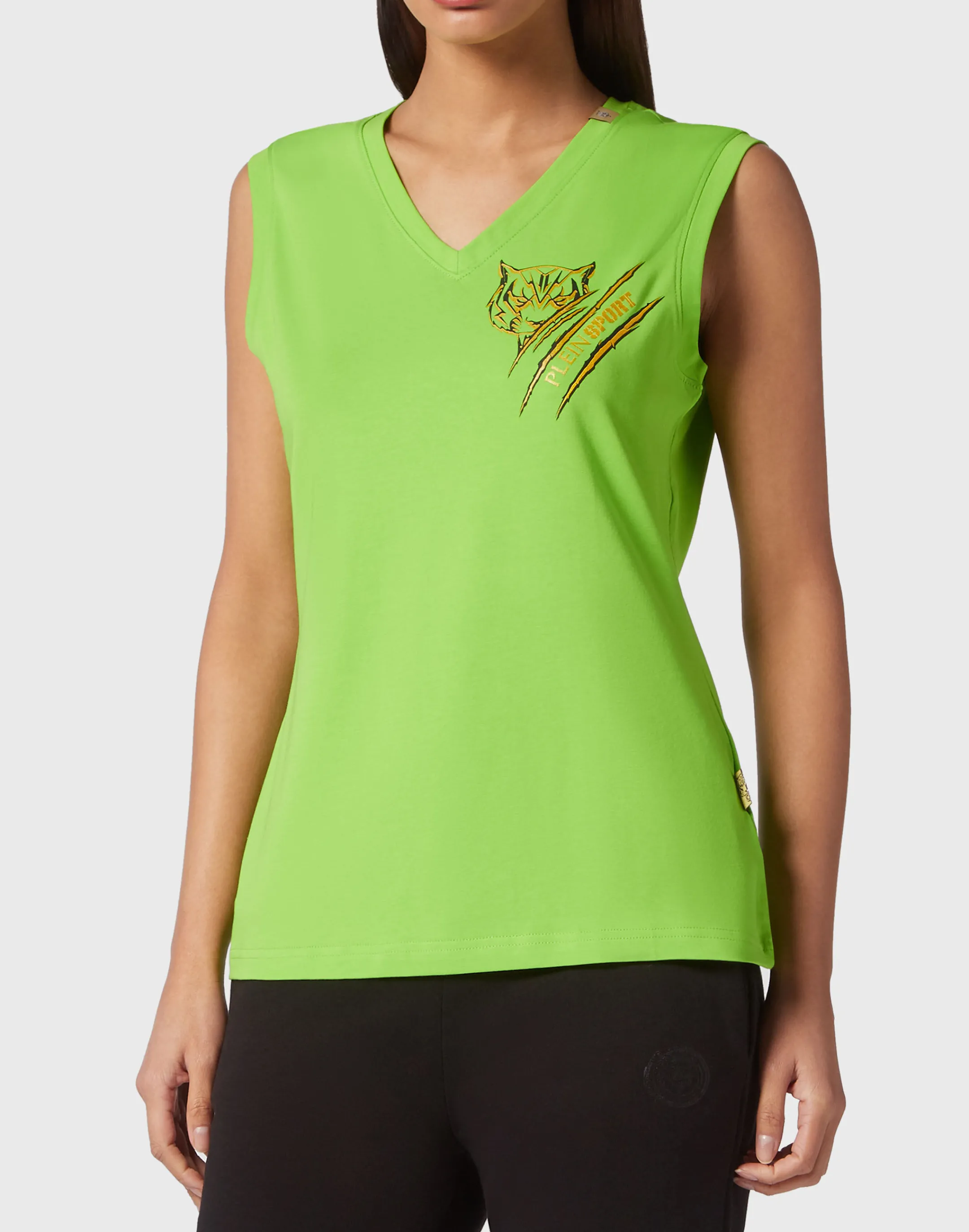 Store Plein Sport T-Shirt Round Neck Green Fluo