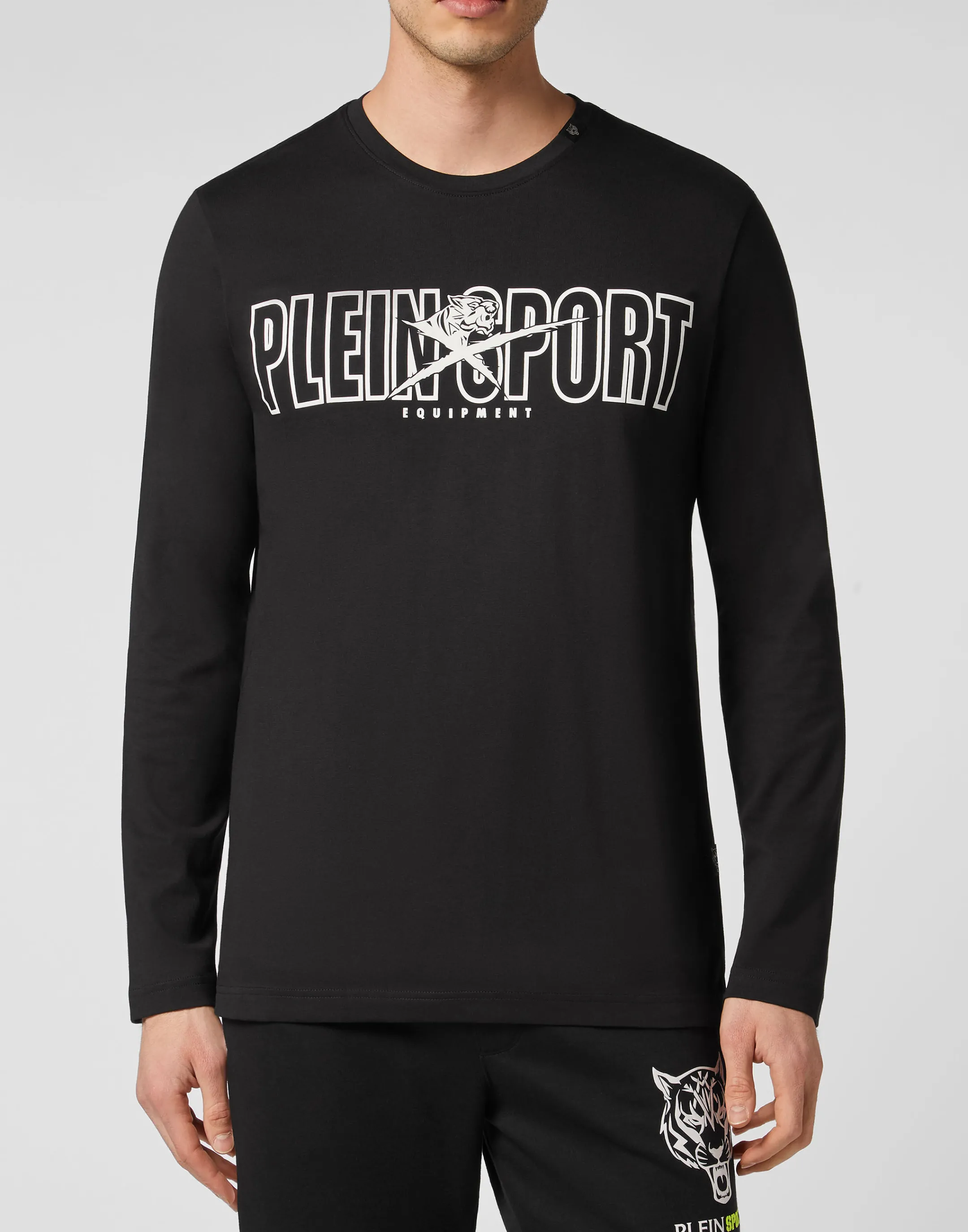 Best Plein Sport T-Shirt Round Neck Ls Black / White