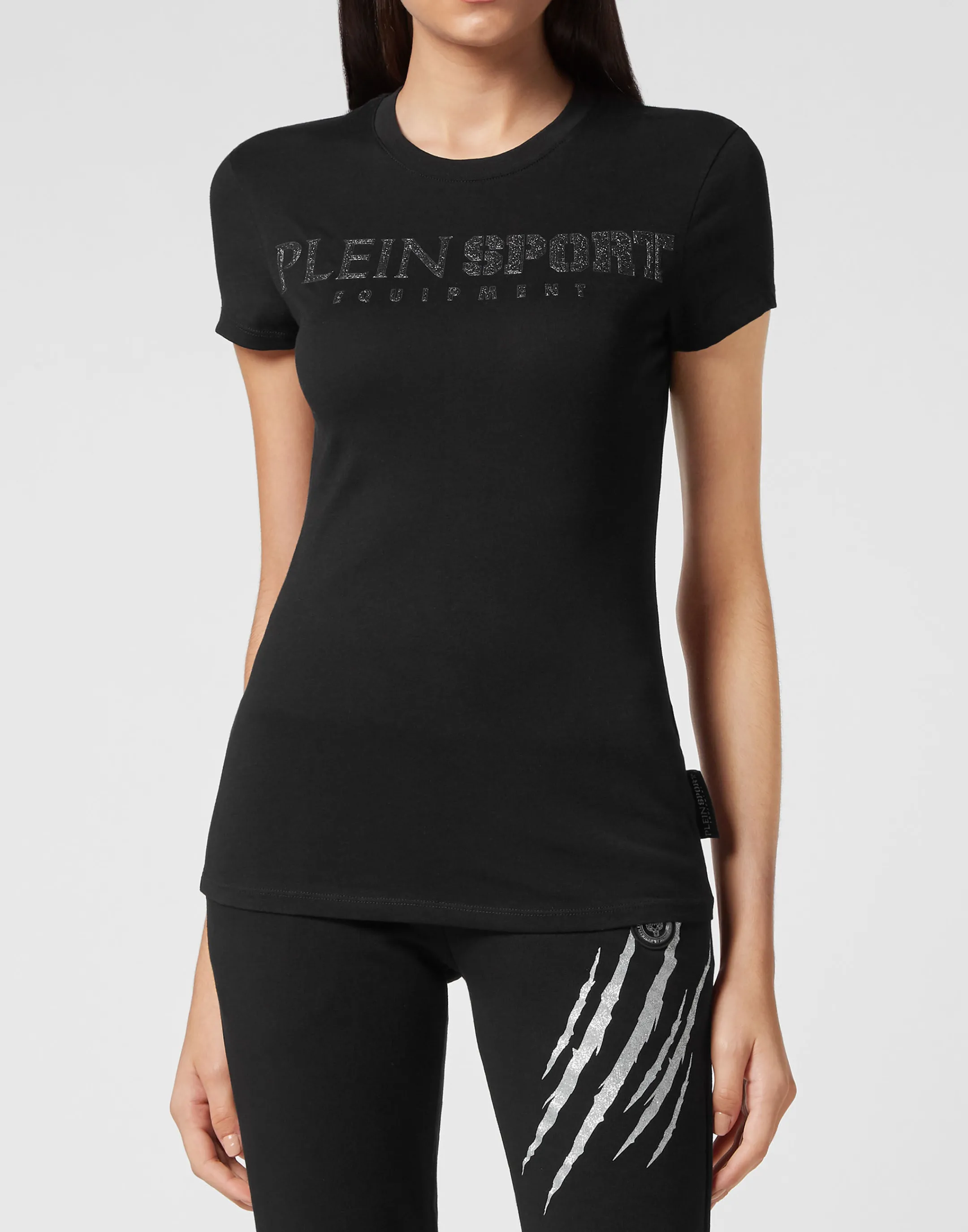 Fashion Plein Sport T-Shirt Round Neck Sexy Pure Fit Black