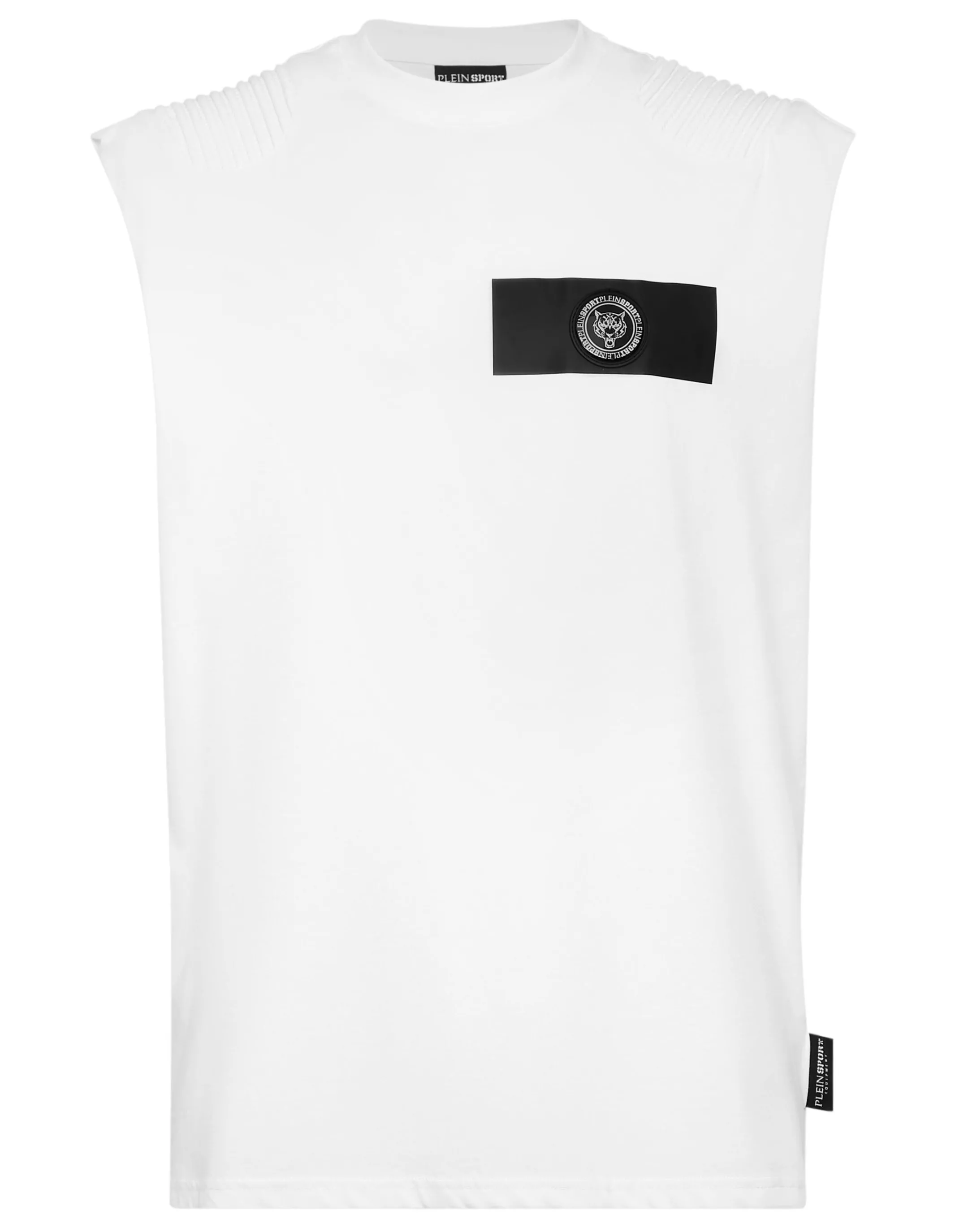 Online Plein Sport T-Shirt Round Neck Sleeveless White