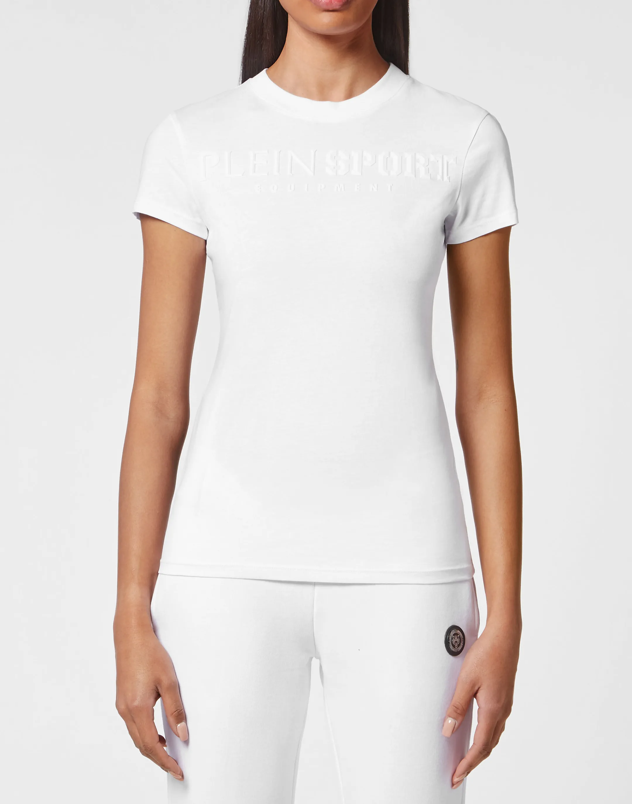 Best Sale Plein Sport T-Shirt Round Neck Ss White