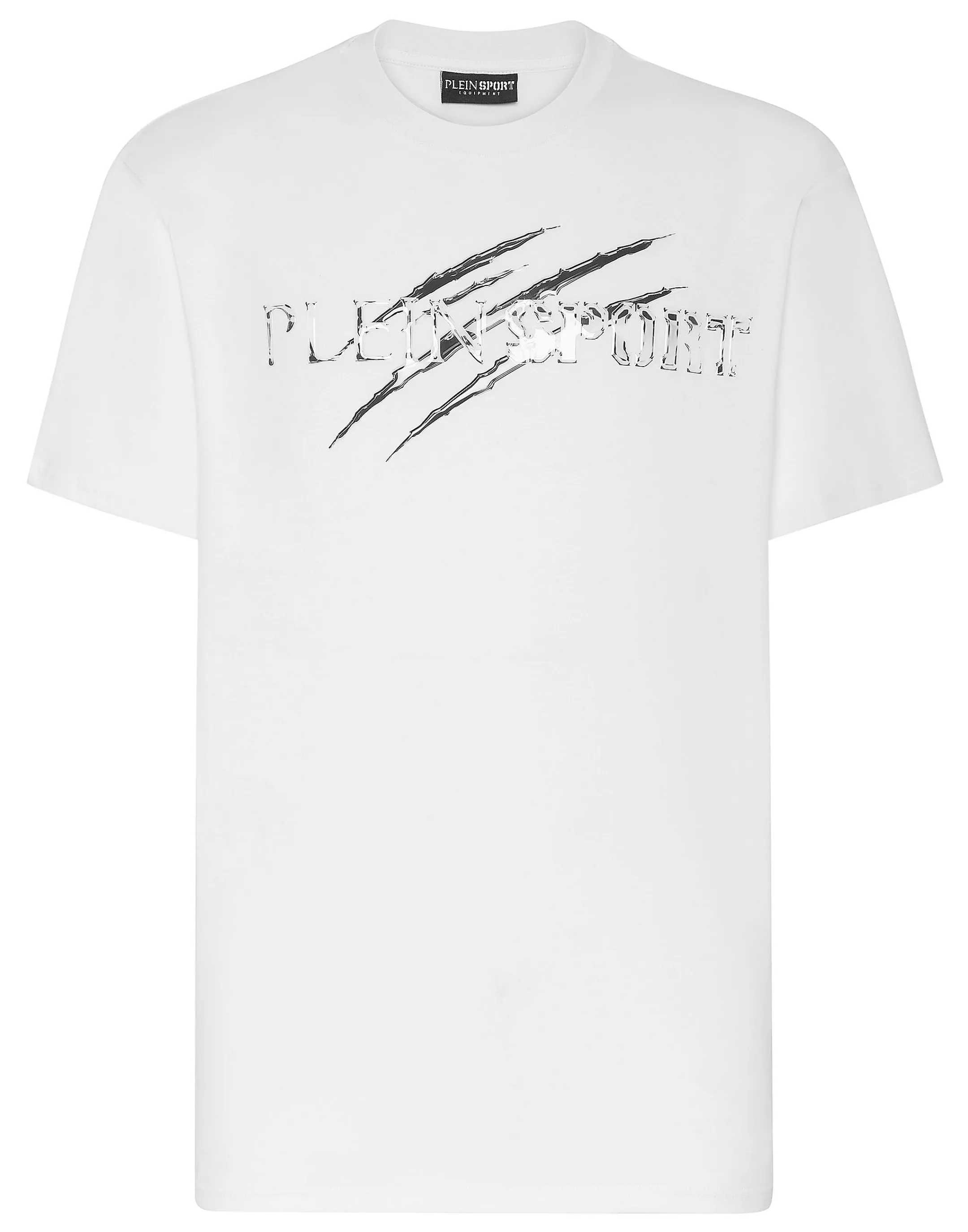 Flash Sale Plein Sport T-Shirt Round Neck Ss Chrome Scratch Edition White