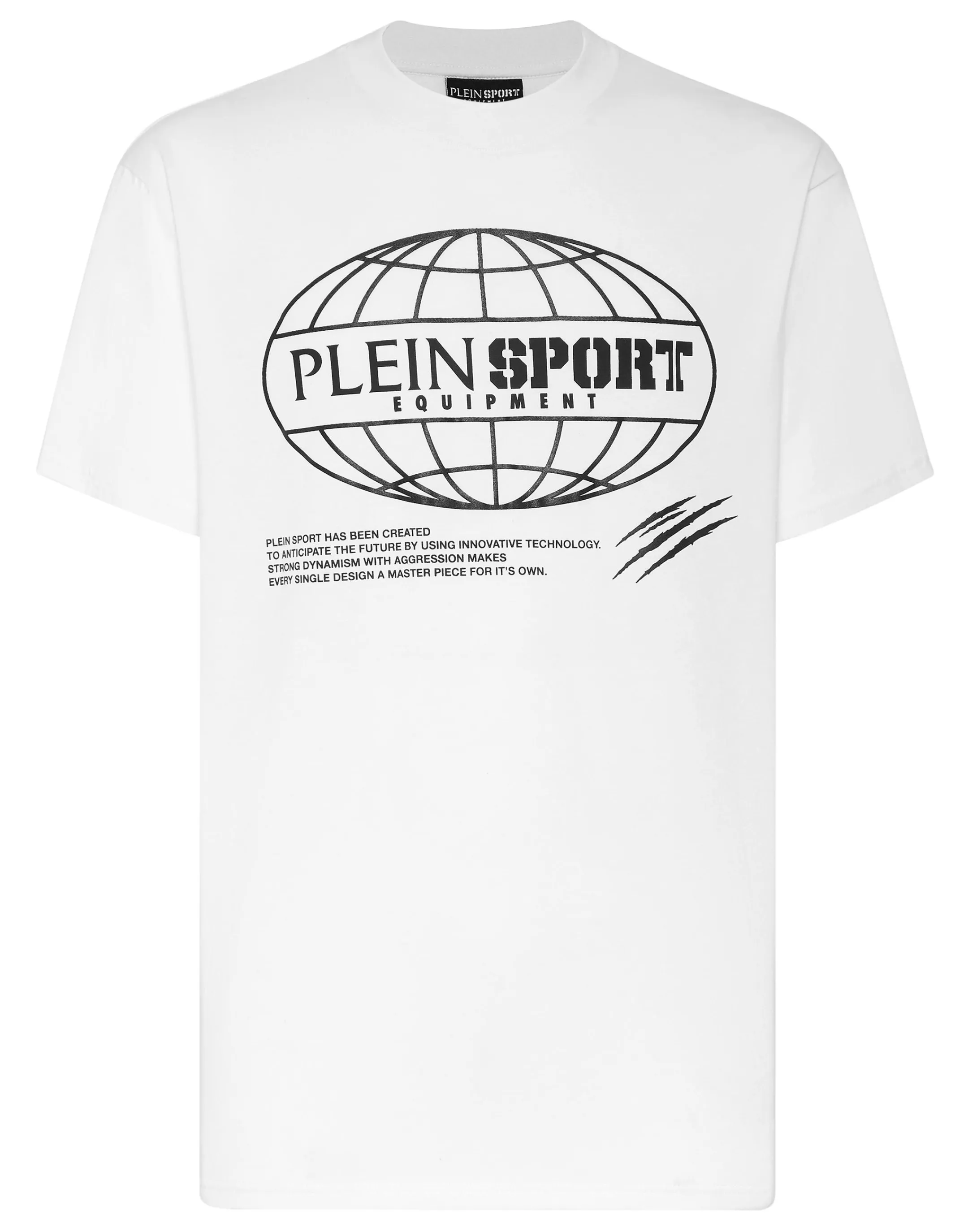 Cheap Plein Sport T-Shirt Round Neck Ss Global Express Edition White